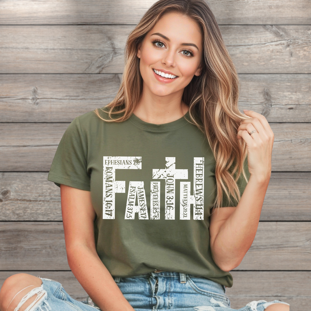 Cross Scripture Shirt – Distressed Graphic Tee, Sweatshirt & Hoodie | S–3XL