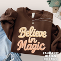 Believe in Magic Faux Crochet Christmas Shirt, Sweatshirt, or Hoodie