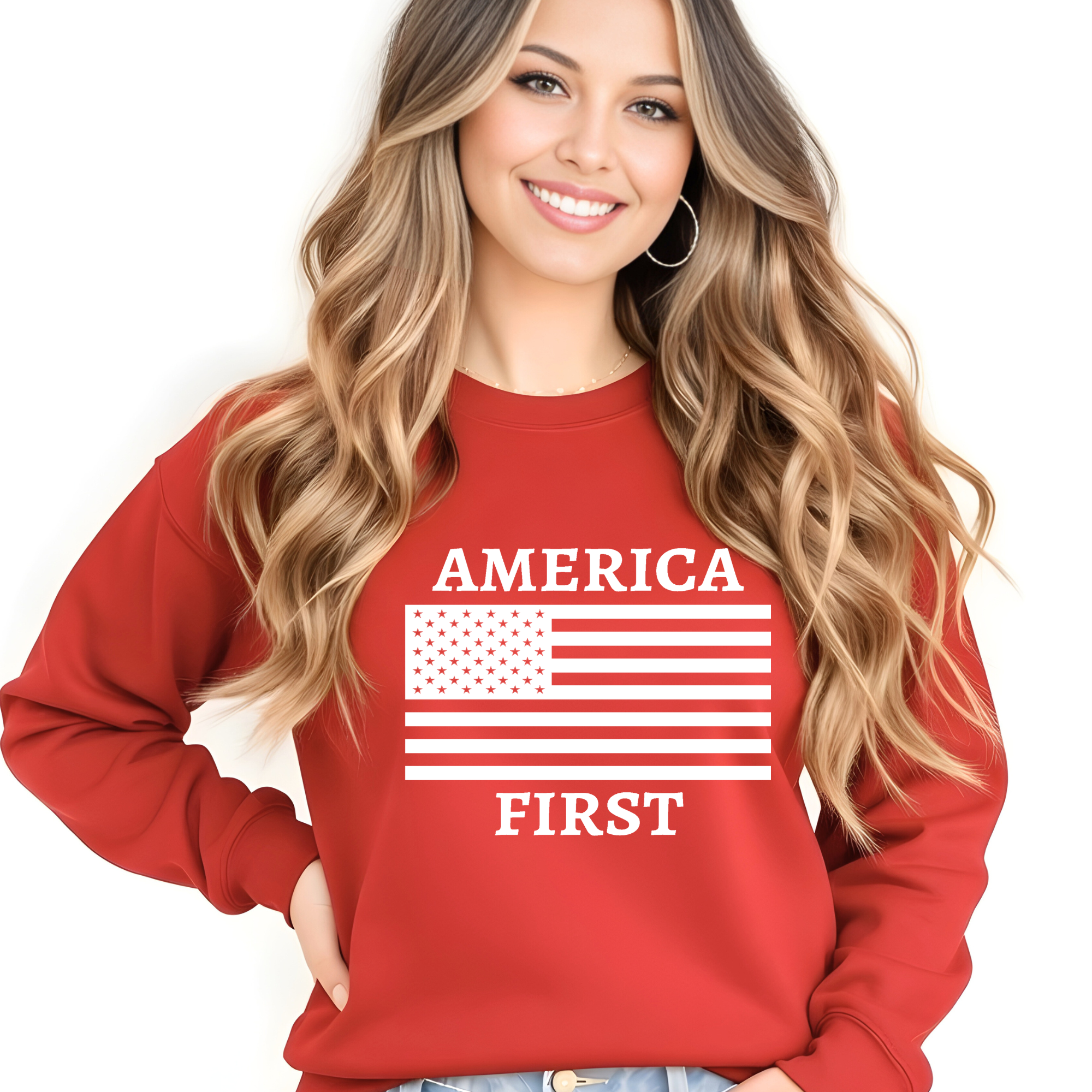 America First Patriotic Shirt, Sweatshirt & Hoodie