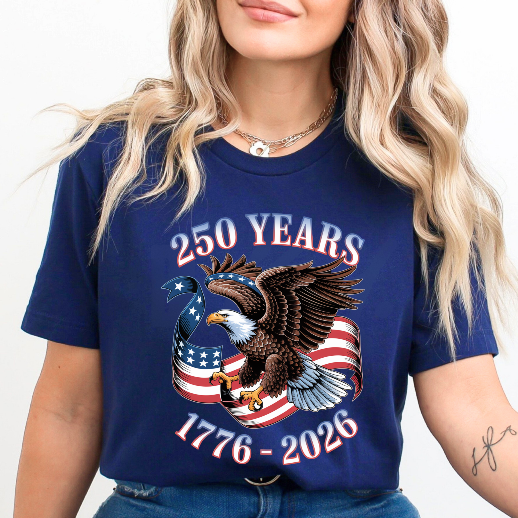 250 Years Strong – Women's Patriotic Eagle Tee, Sweatshirt & Hoodie