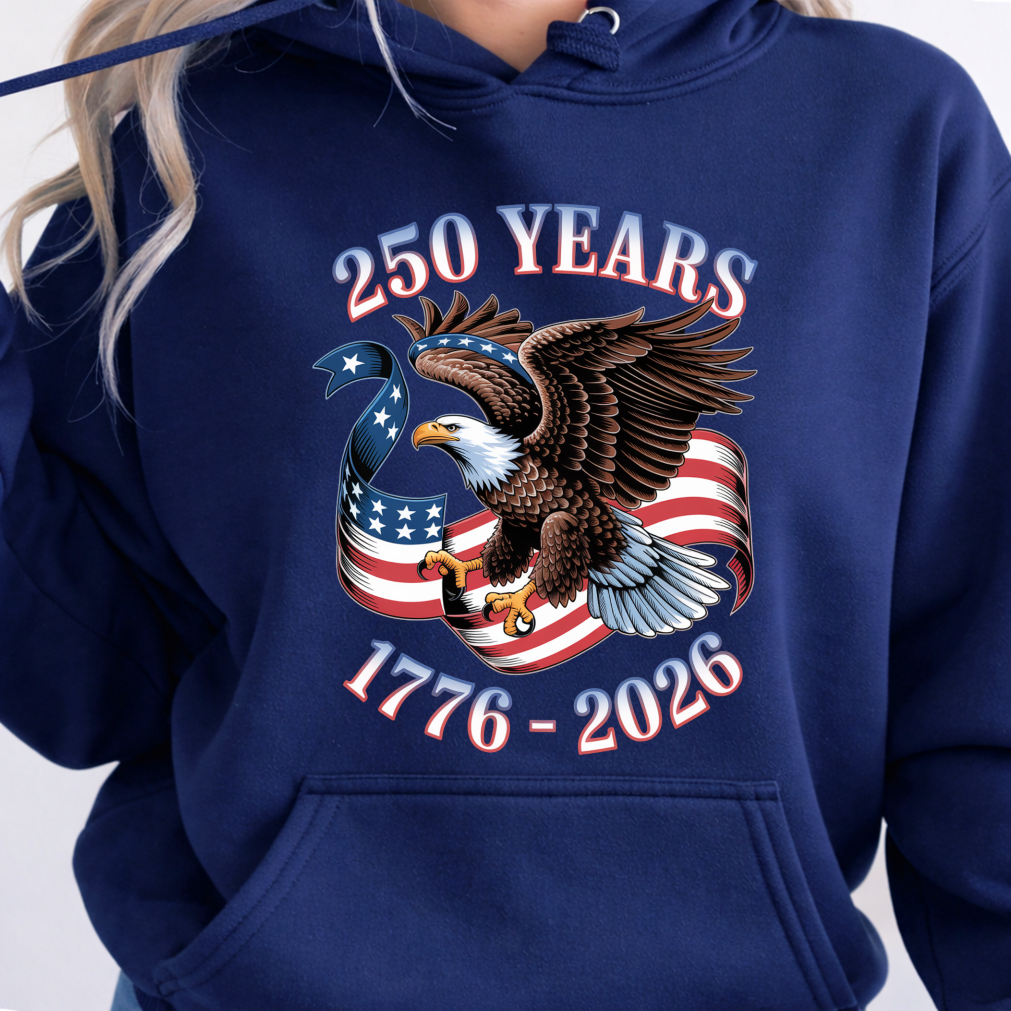 250 Years Strong – Women's Patriotic Eagle Tee, Sweatshirt & Hoodie