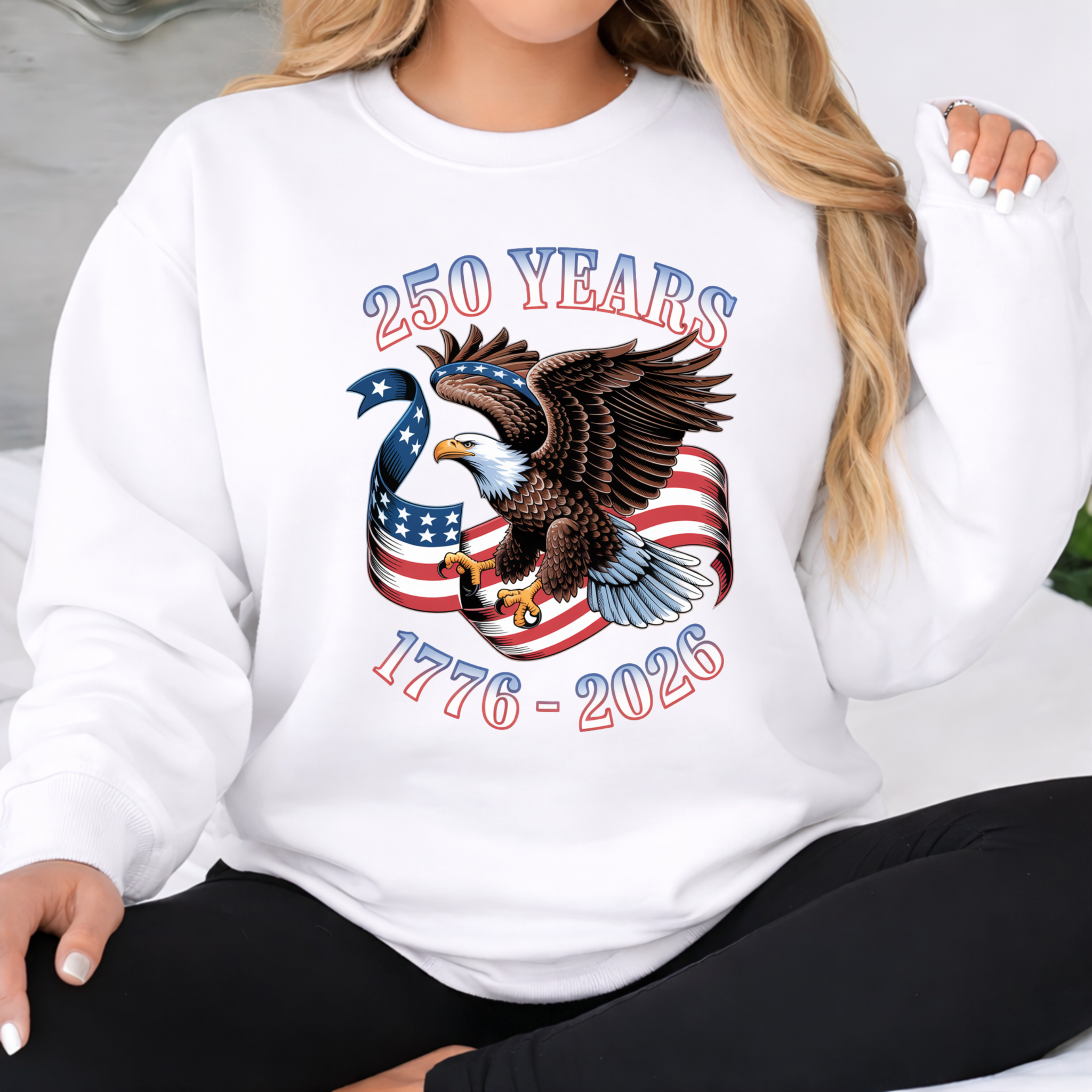 250 Years Strong – Women's Patriotic Eagle Tee, Sweatshirt & Hoodie