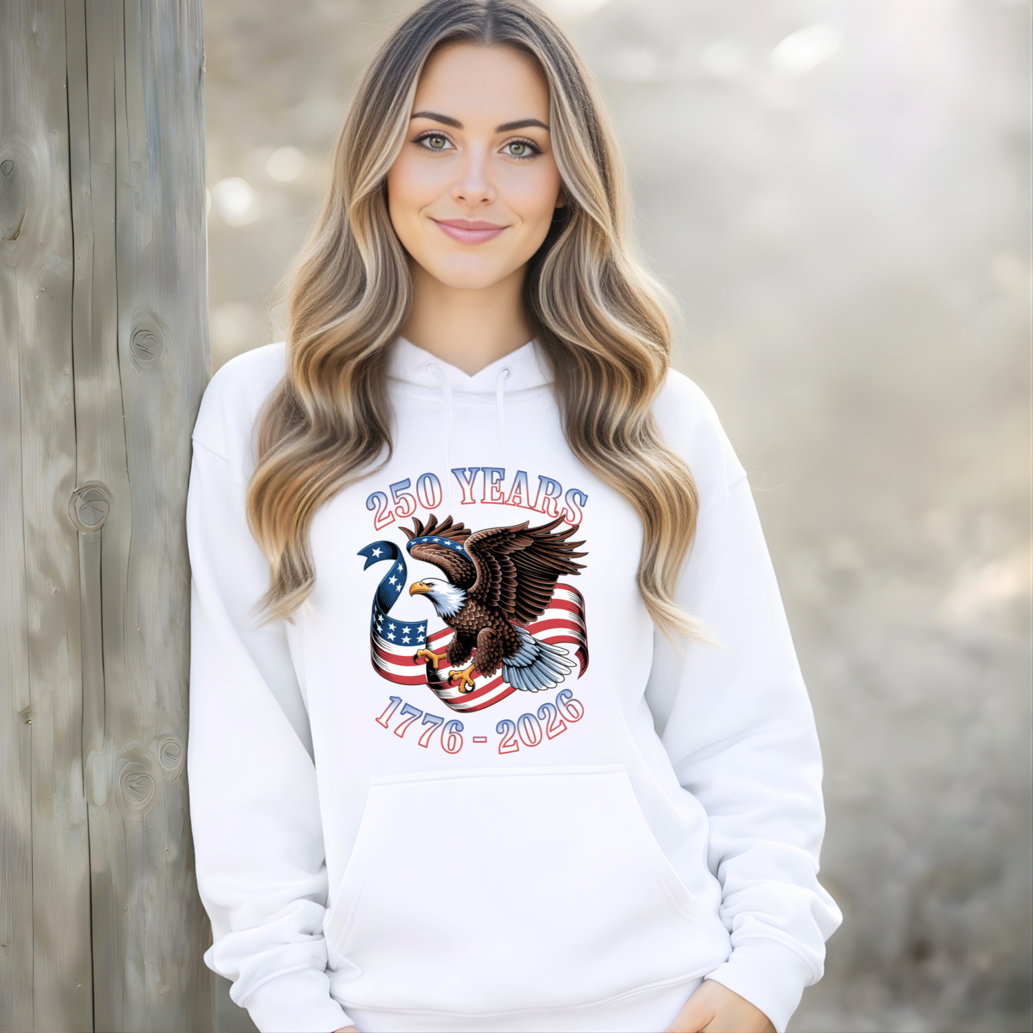 250 Years Strong – Women's Patriotic Eagle Tee, Sweatshirt & Hoodie