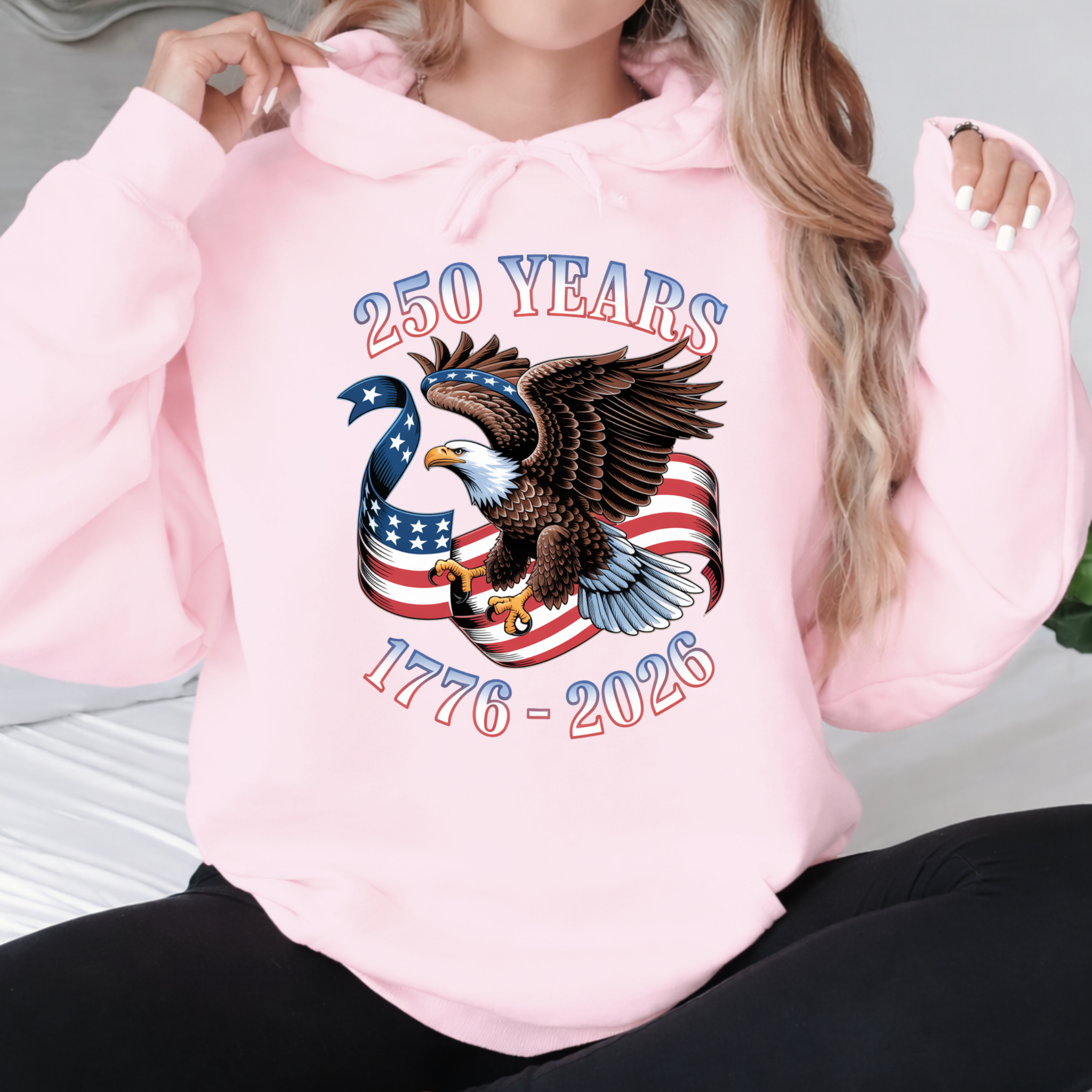 250 Years Strong – Women's Patriotic Eagle Tee, Sweatshirt & Hoodie