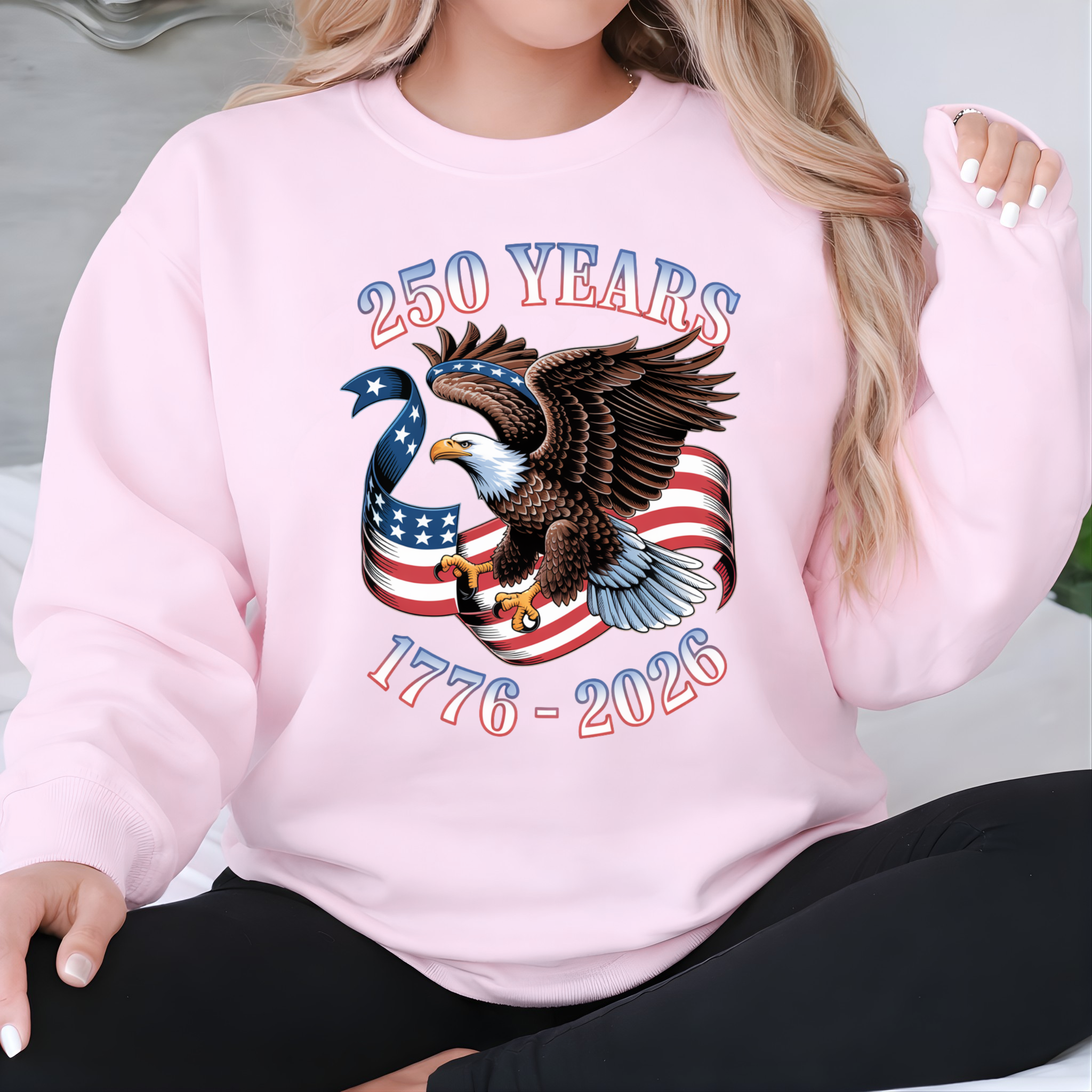 250 Years Strong – Women's Patriotic Eagle Tee, Sweatshirt & Hoodie