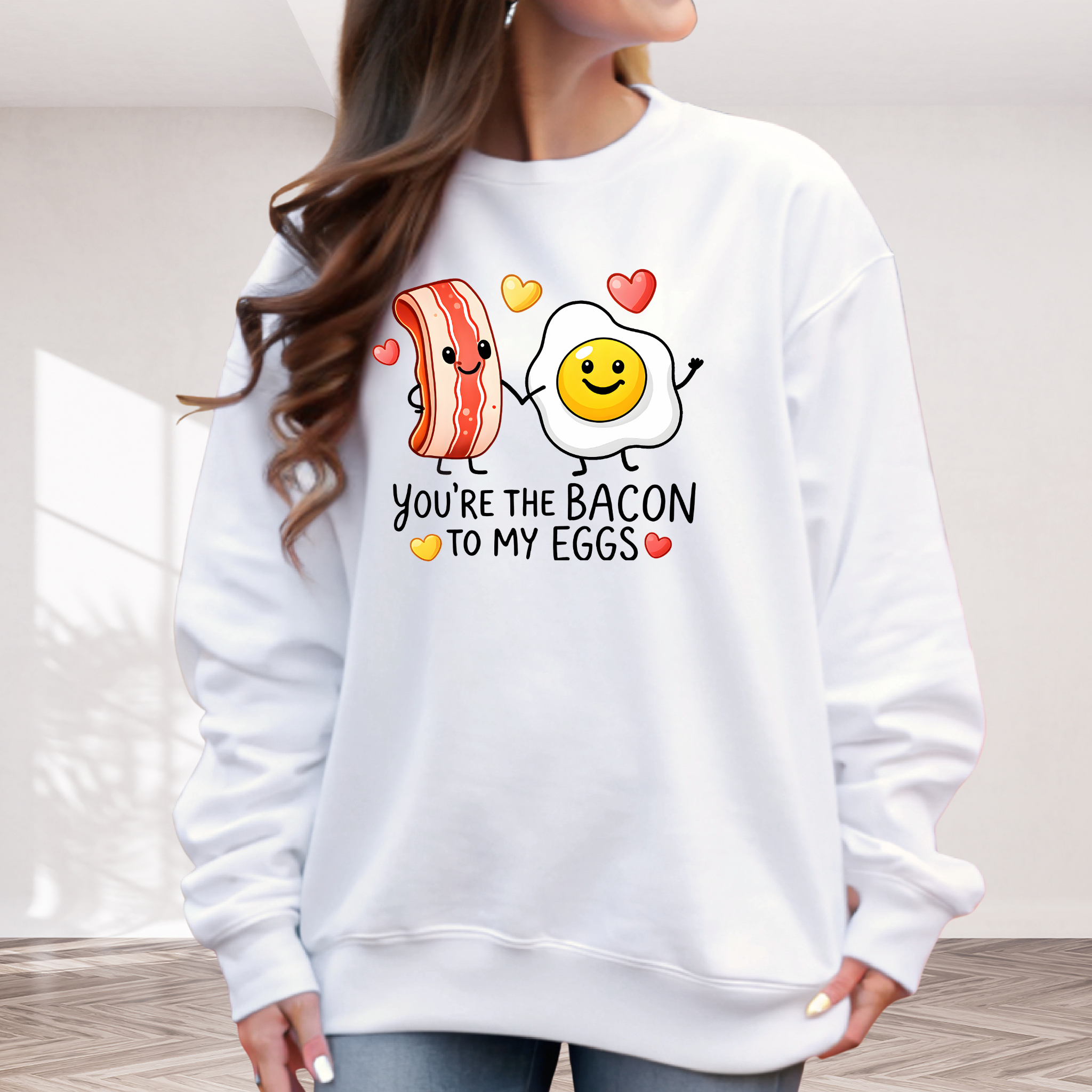 You’re The Bacon To My Eggs Valentine Shirt, Women's Valentine Sweatshirt & Hoodie