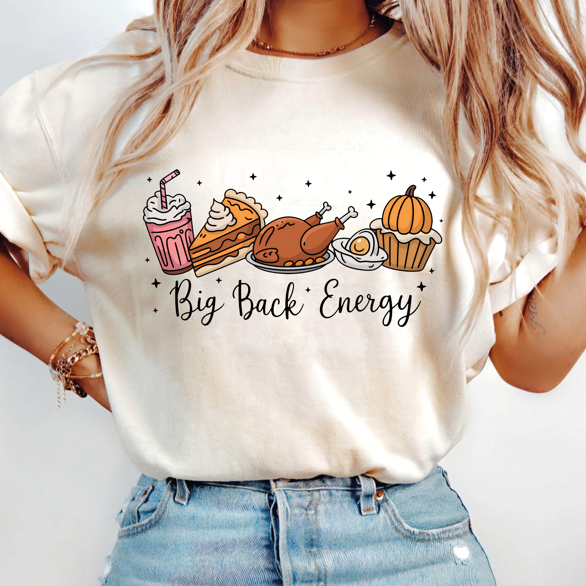 Big Back Energy Thanksgiving T-Shirt – Funny Fall Graphic Tee