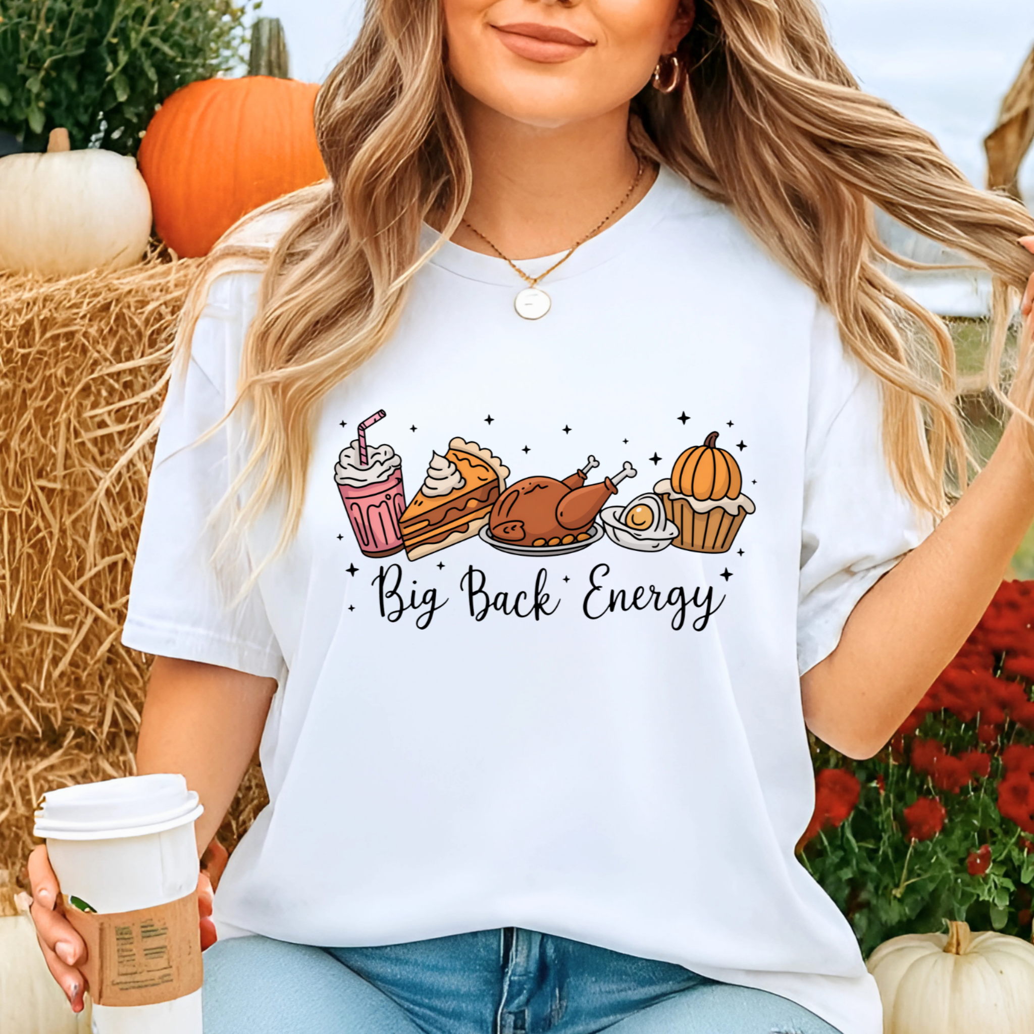 Big Back Energy Thanksgiving T-Shirt – Funny Fall Graphic Tee