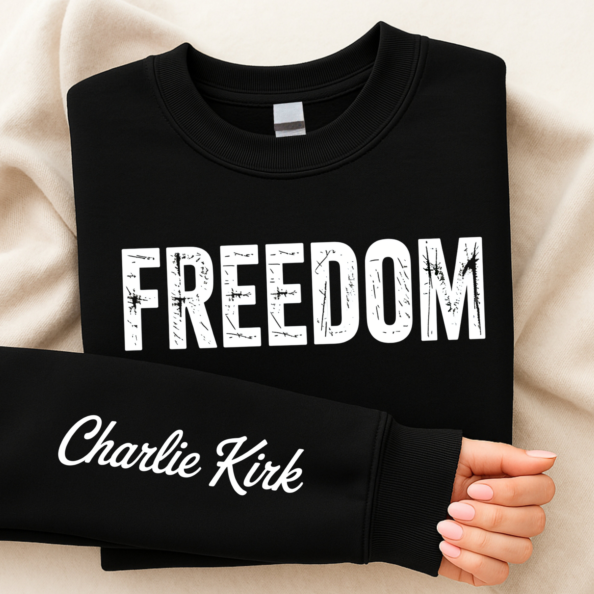 Charlie Kirk Freedom Sweatshirt – Memorial Tribute Crewneck