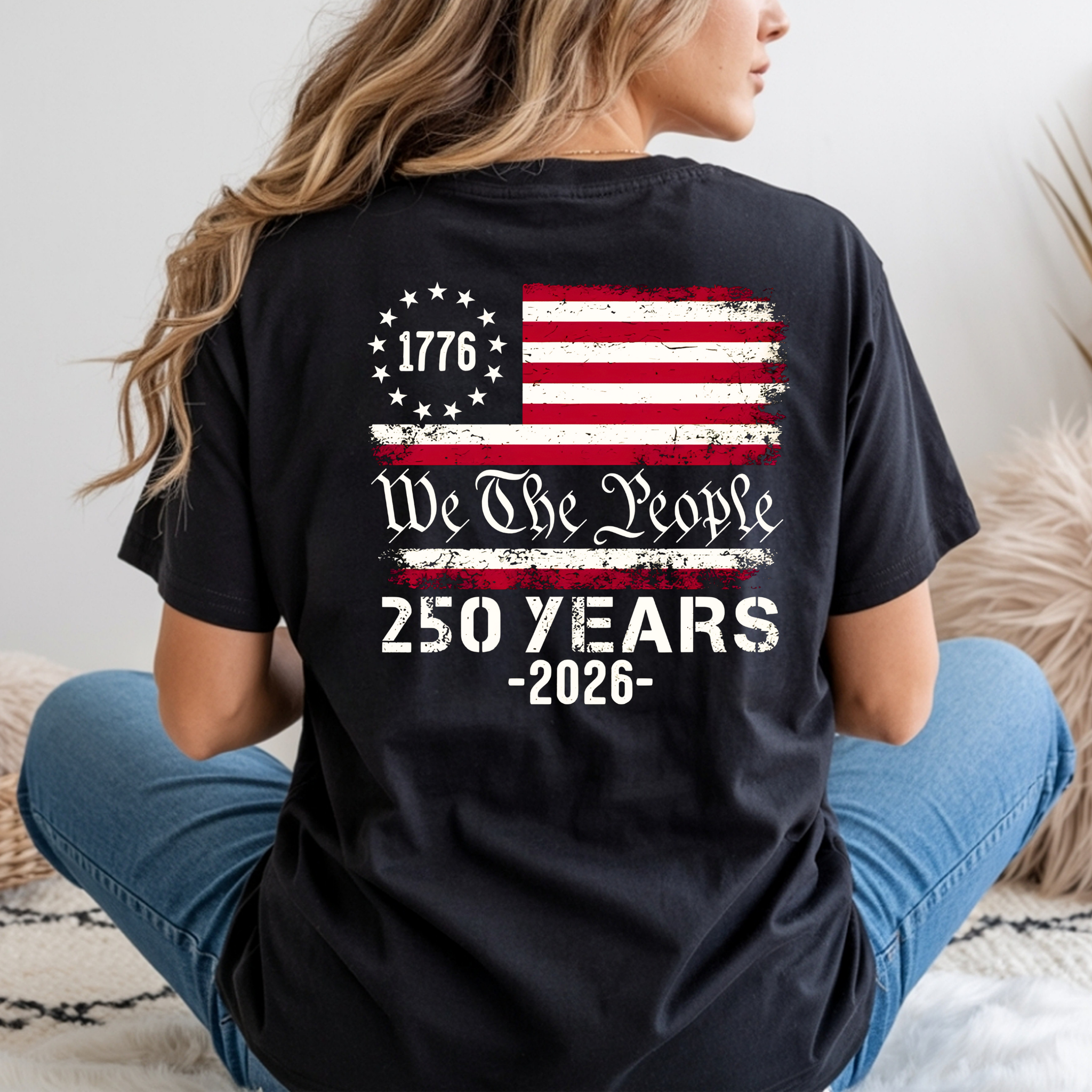We The People 250 Years Patriotic Shirt for Women