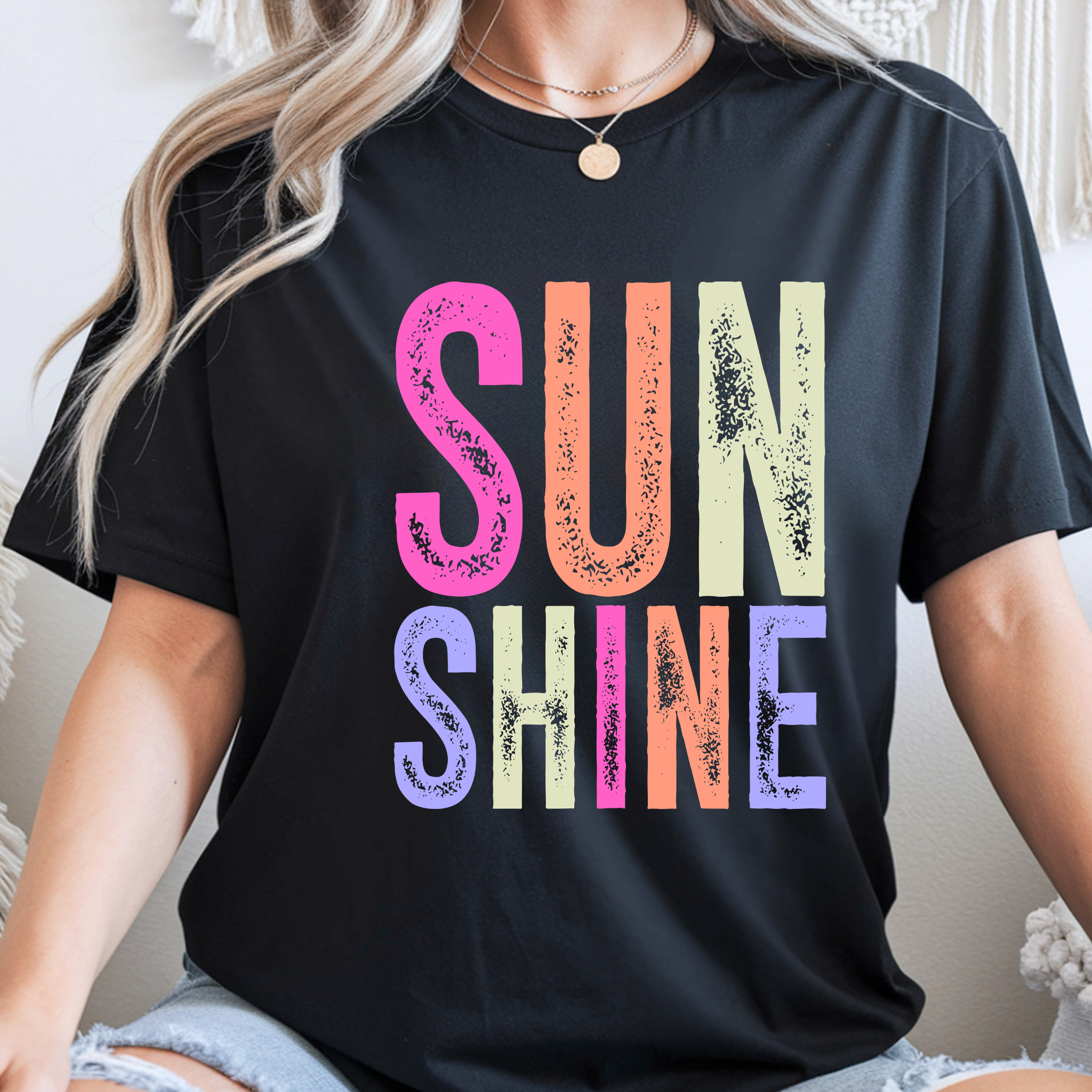 Sun Shine Graphic T-Shirt – Colorful Summer Shirt for Women