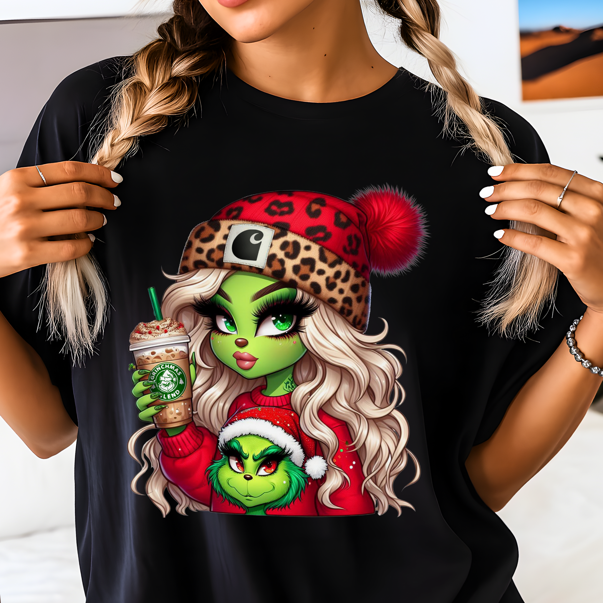 Boujee Green Girl Christmas – Cute Holiday Graphic Tee, Sweatshirt & Hoodie