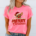 Merry Christmas Reindeer Faux Crochet Shirt, Sweatshirt, or Hoodie
