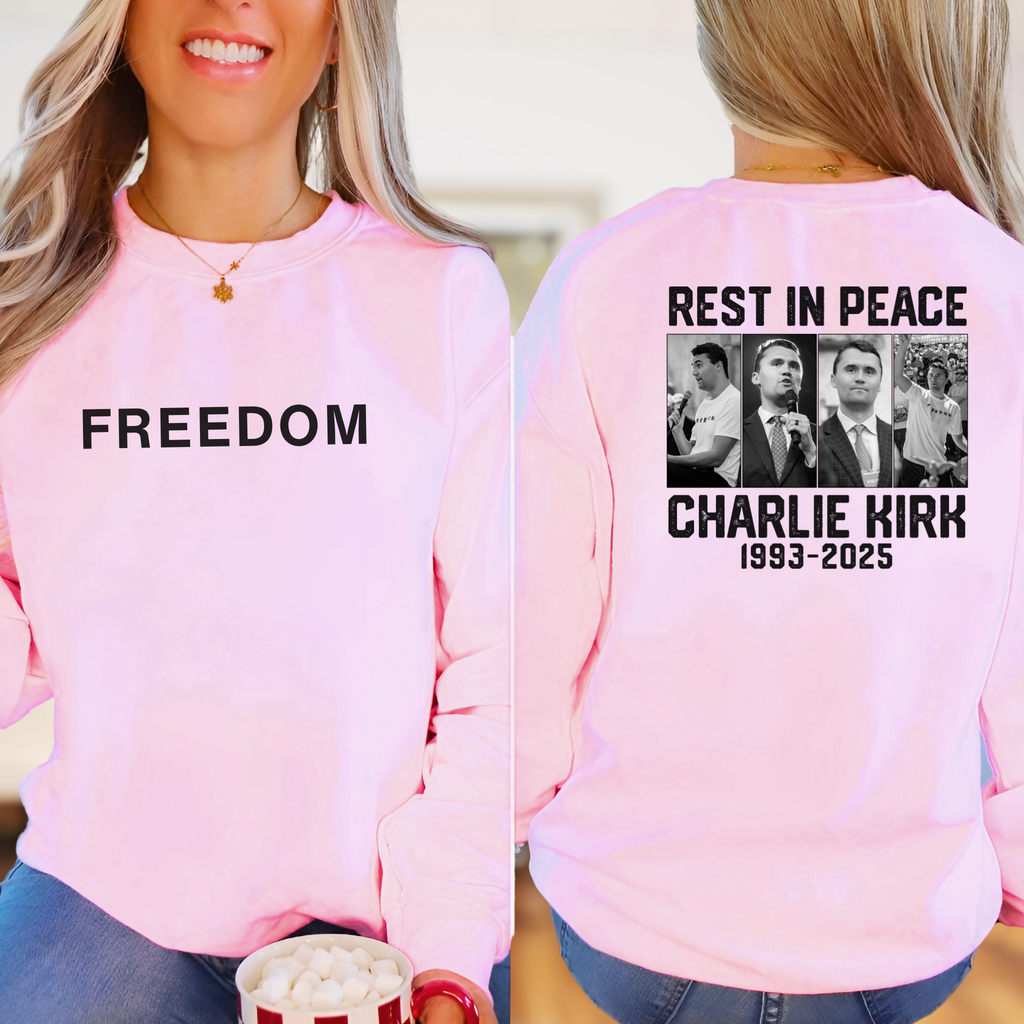 Charlie Kirk Women’s  Freedom T-Shirt | Memorial T-Shirt