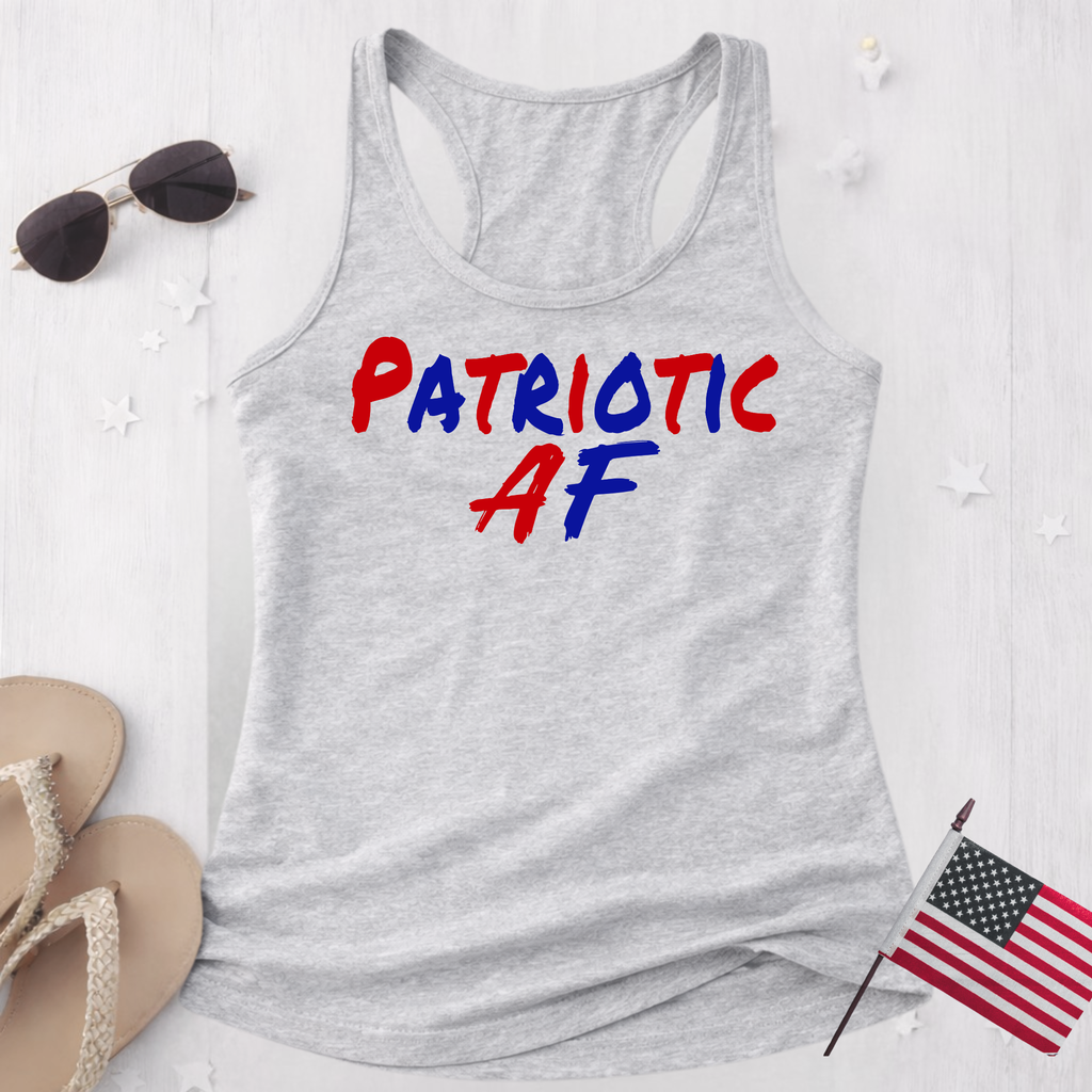 Patriotic AF Women's Racerback Tank Top