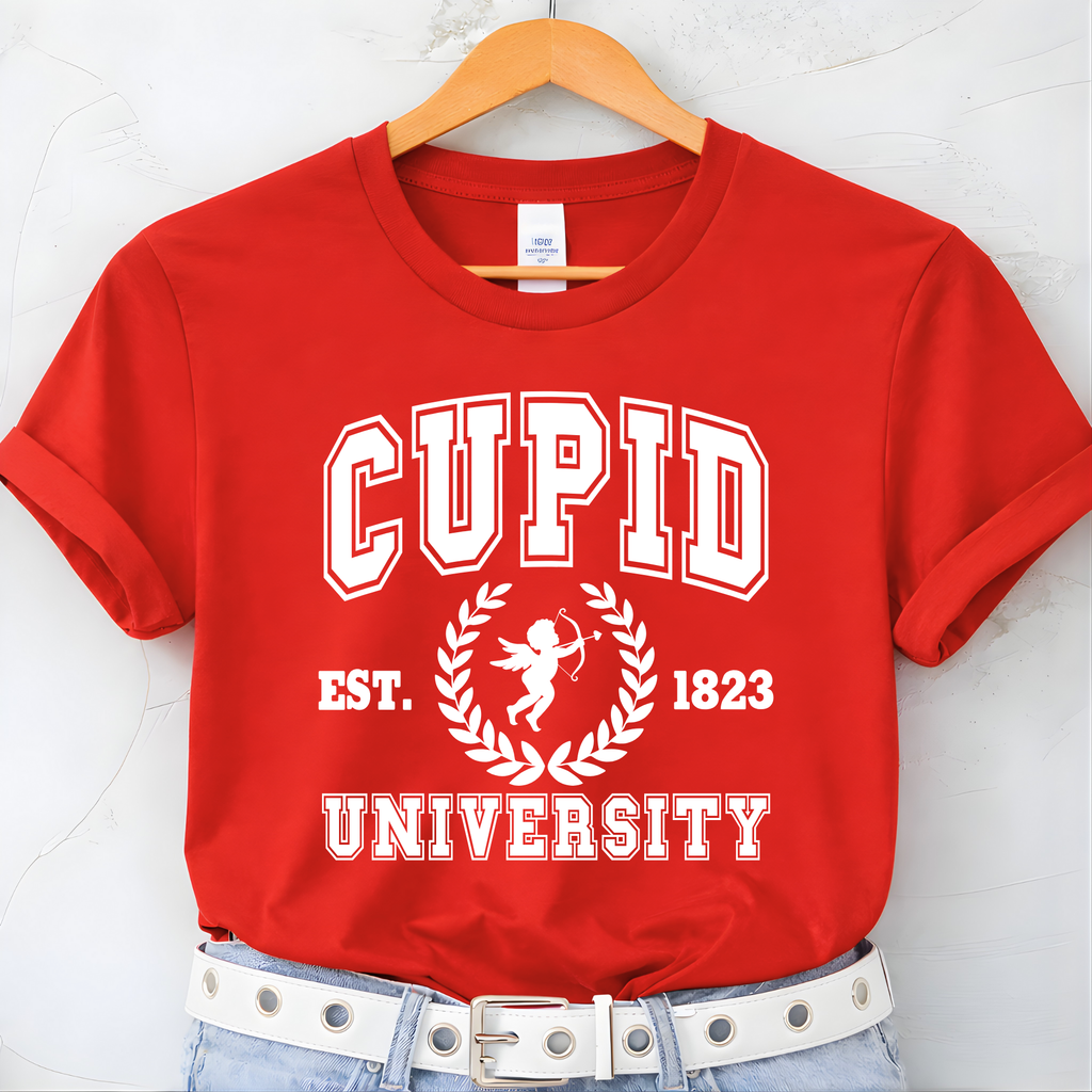 Cupid University Women's Valentine Sweatshirt, Tshirt  and Hoodie