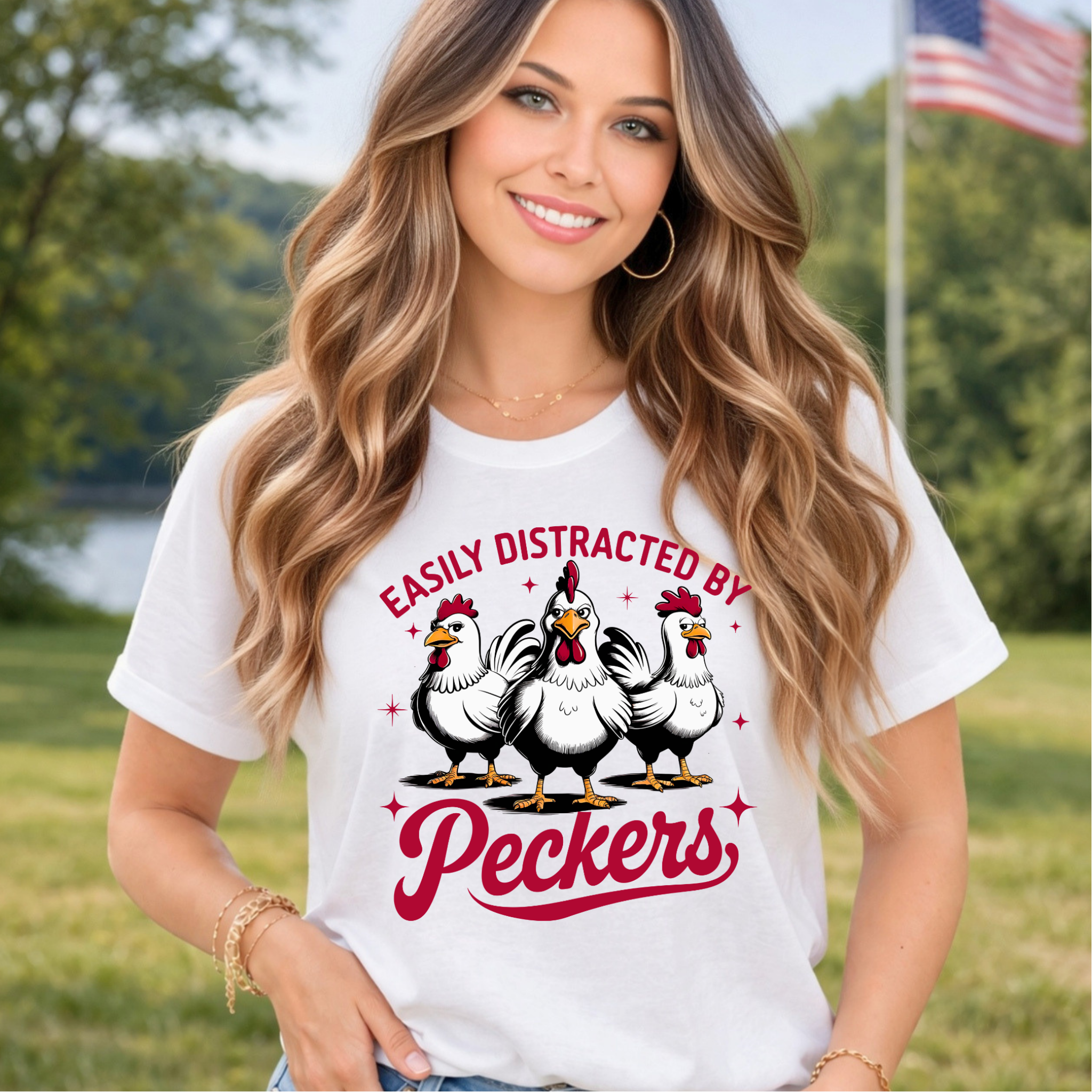 Easily Distracted by Peckers T-Shirt, Sweatshirt & Hoodie