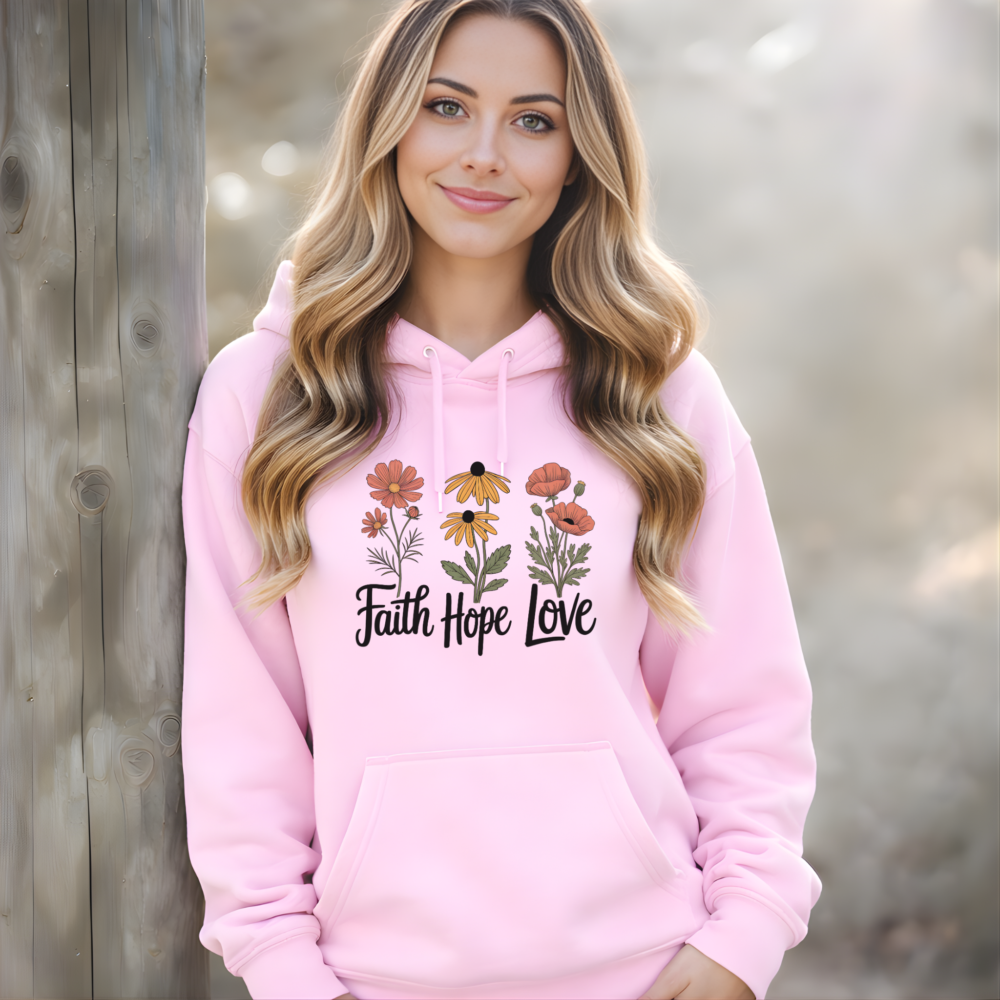 Faith Hope Love Floral Women's Shirt
