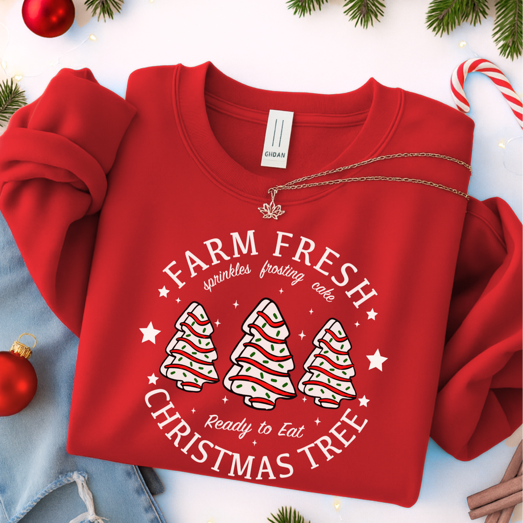 Farm Fresh Christmas Trees Sweatshirt – Women’s Unisex Holiday Pullover