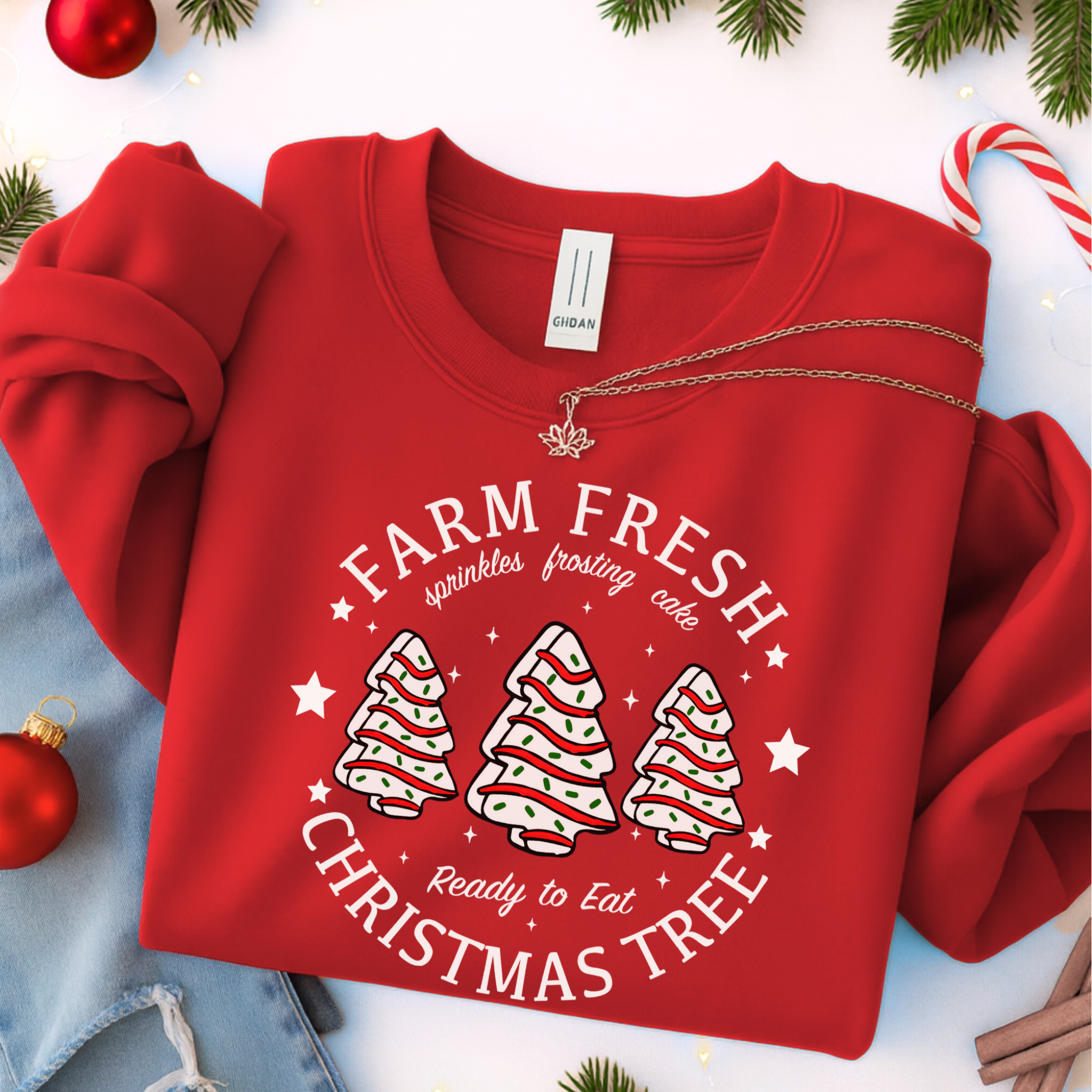 Farm Fresh Christmas Trees Sweatshirt – Women’s Unisex Holiday Pullover