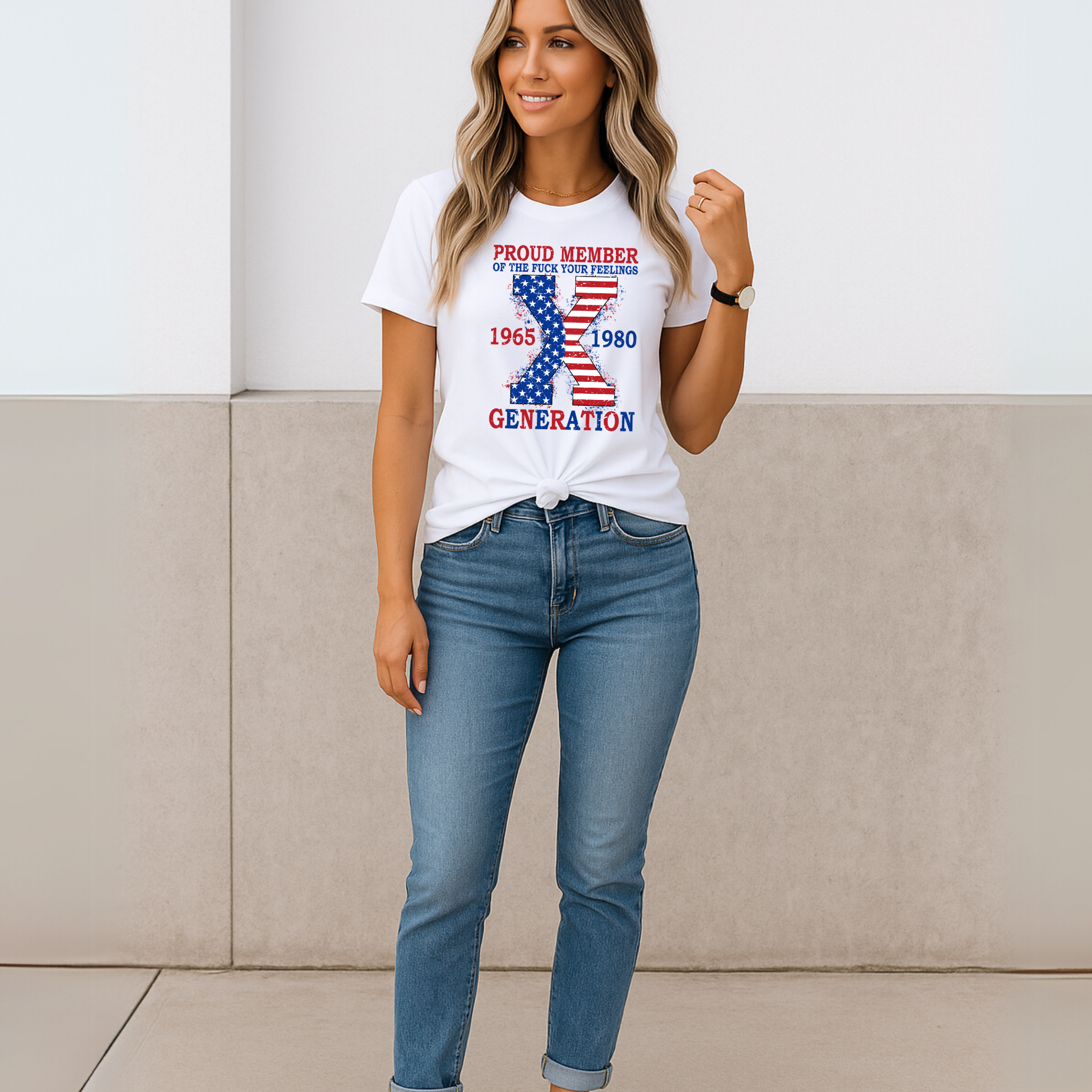 Generation X Patriotic Graphic T-Shirt – 1965–1980 Design