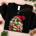 Women’s “Boujee Green Girl” Christmas Sweatshirt or Tshirt – Unisex Holiday Pullover
