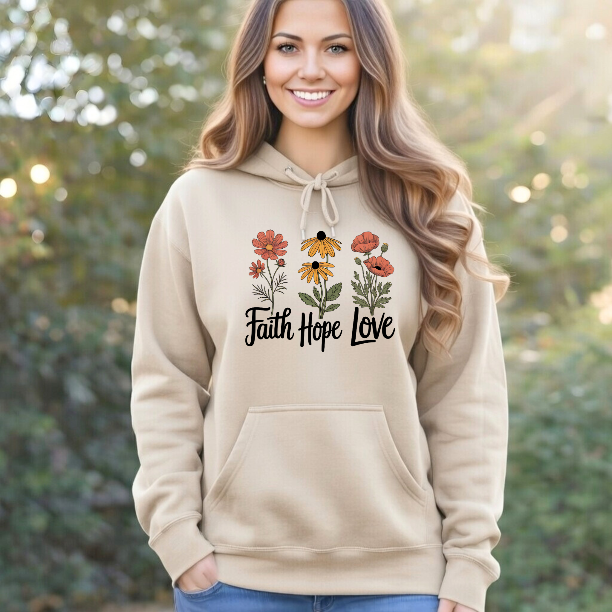 Faith Hope Love Floral Women's Shirt