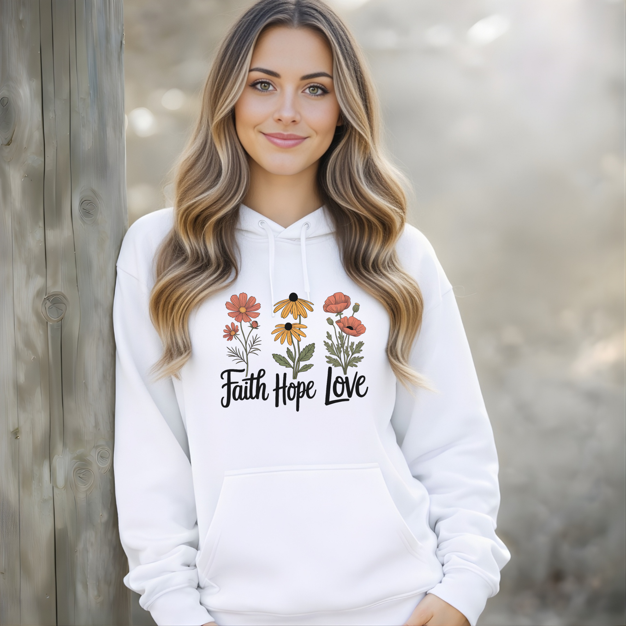 Faith Hope Love Floral Women's Shirt