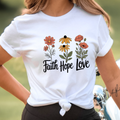 Faith Hope Love Floral Women's Shirt