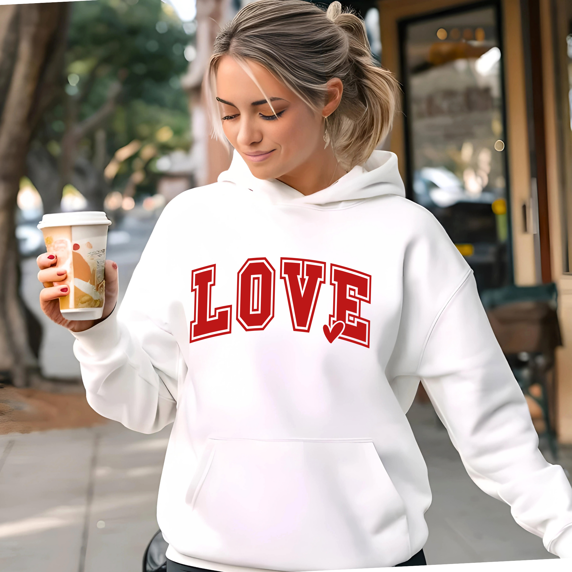 LOVE Graphic T-Shirt, Sweatshirt & Hoodie – Women’s Valentine’s Day Top