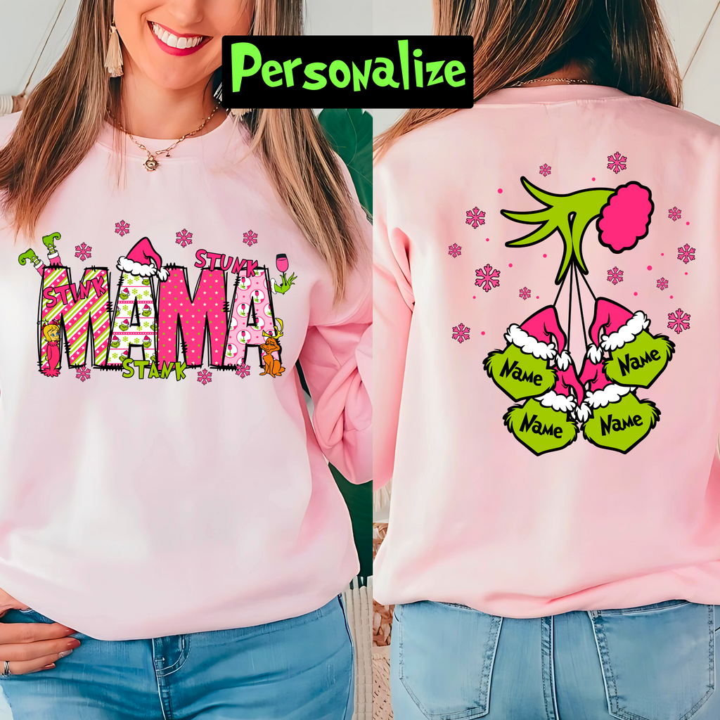 Personalized  Christmas Sweatshirt for Women – Funny Custom Holiday Family Sweater