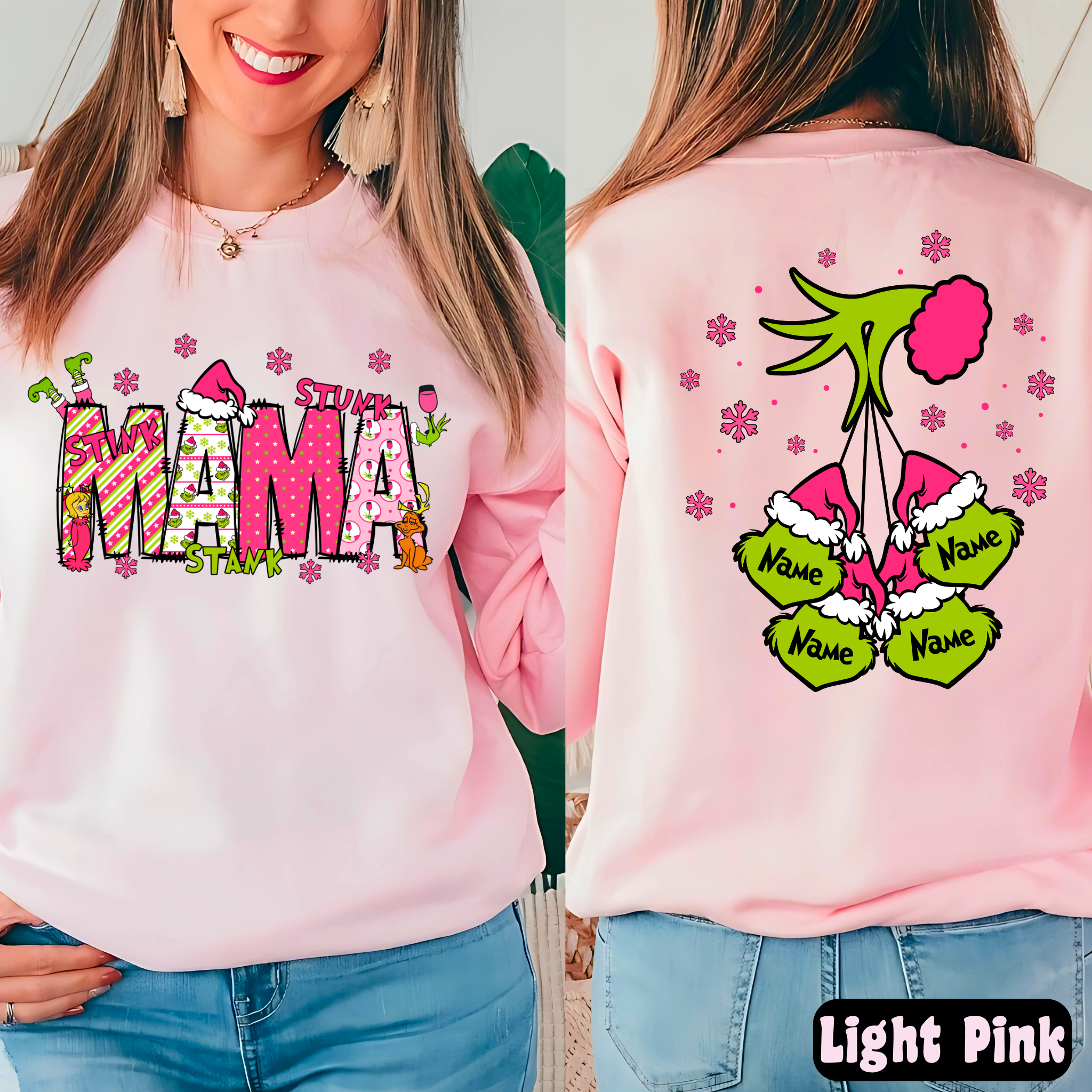 Personalized  Christmas Sweatshirt for Women – Funny Custom Holiday Family Sweater