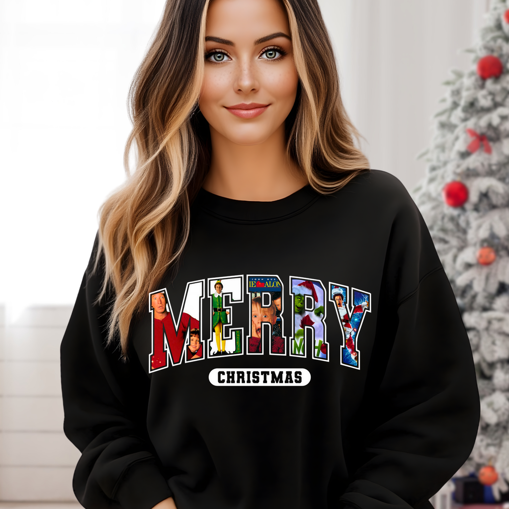 Christmas Movies “MERRY Christmas” – Unisex Shirt, Sweatshirt & Hoodie