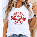 Proud Member of the Naughty List Club T-Shirt – Funny Christmas Tee for Women
