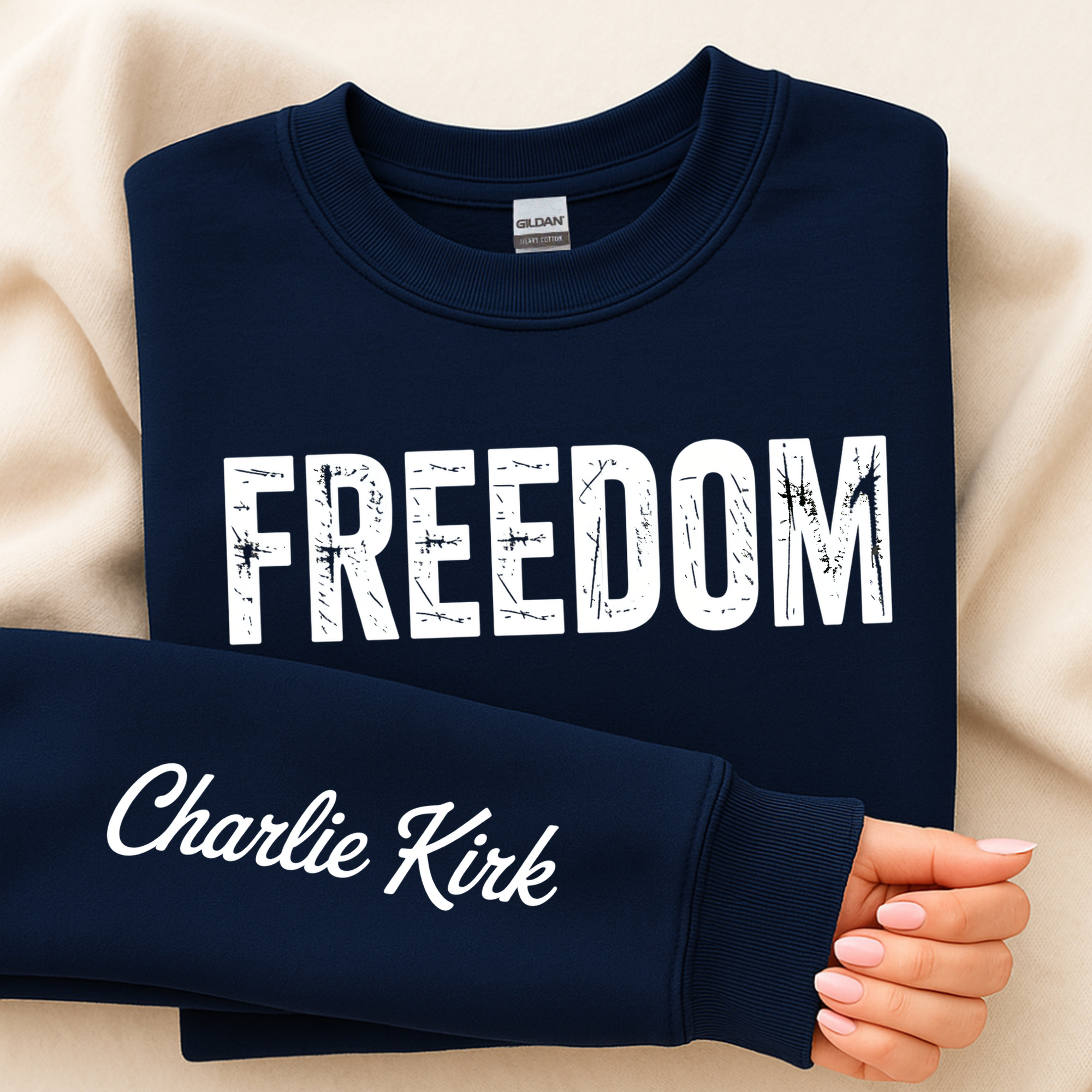 Charlie Kirk Freedom Sweatshirt – Memorial Tribute Crewneck