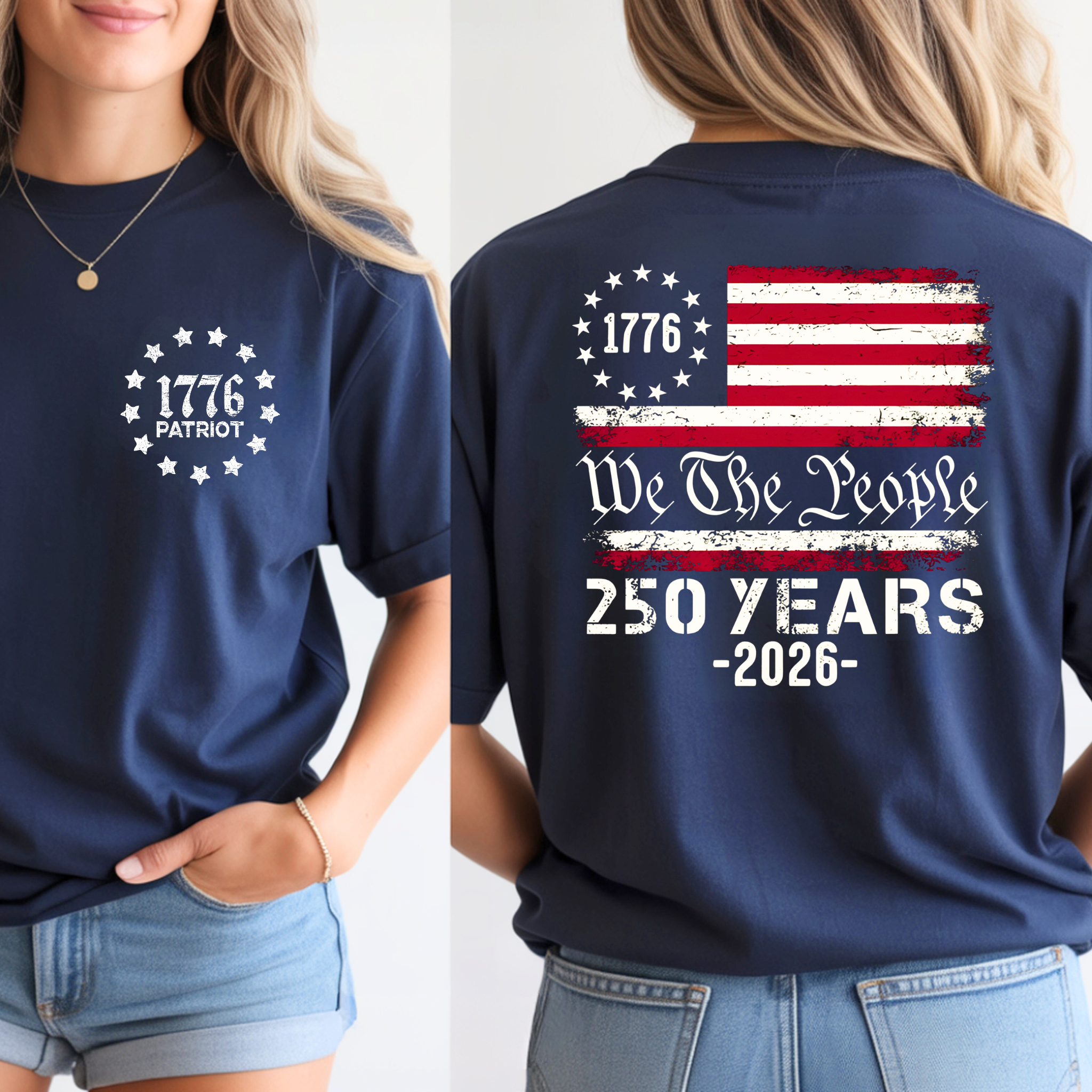 We The People 250 Years Patriotic Shirt for Women