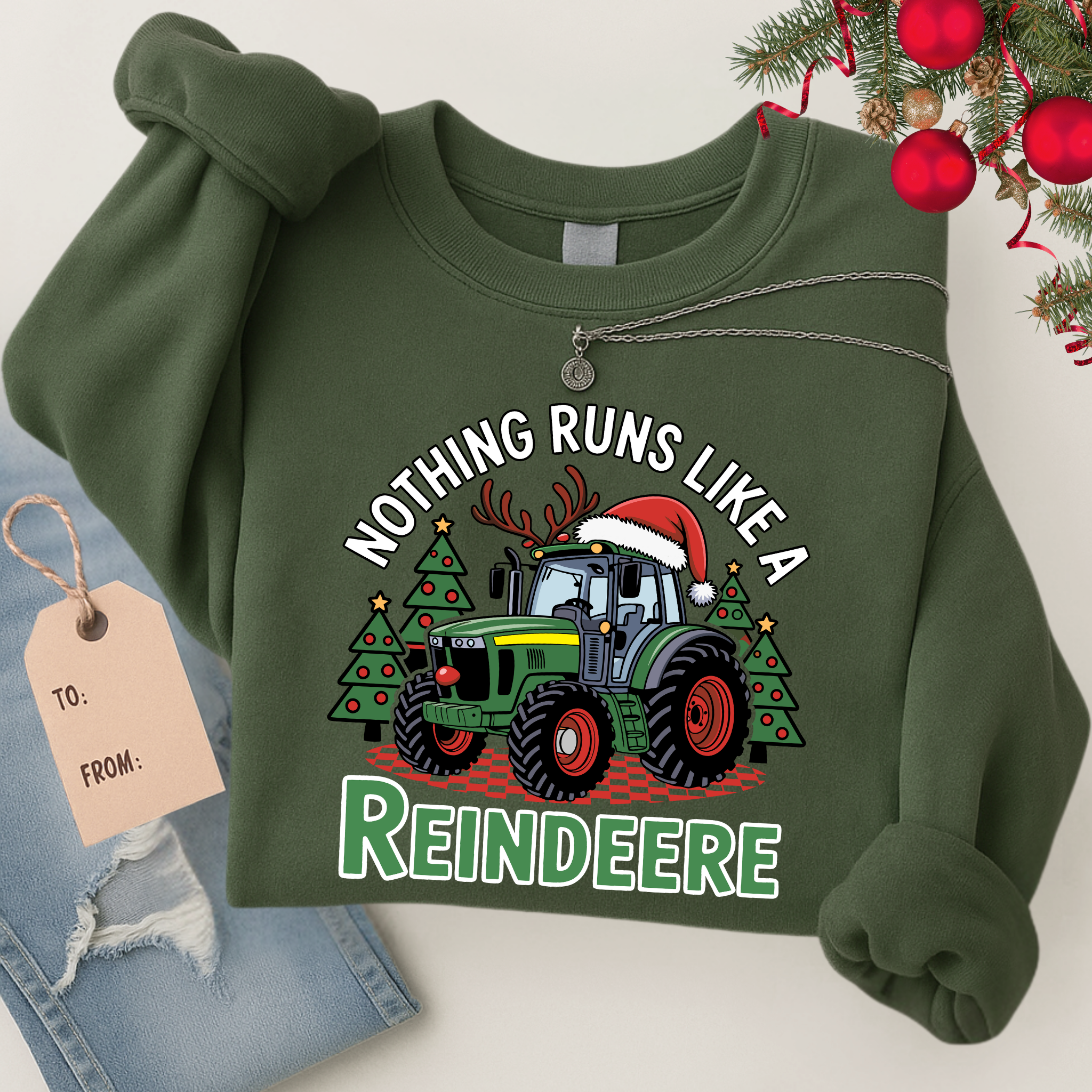Nothing Runs Like a Reindeere - Women's Christmas Sweatshirt