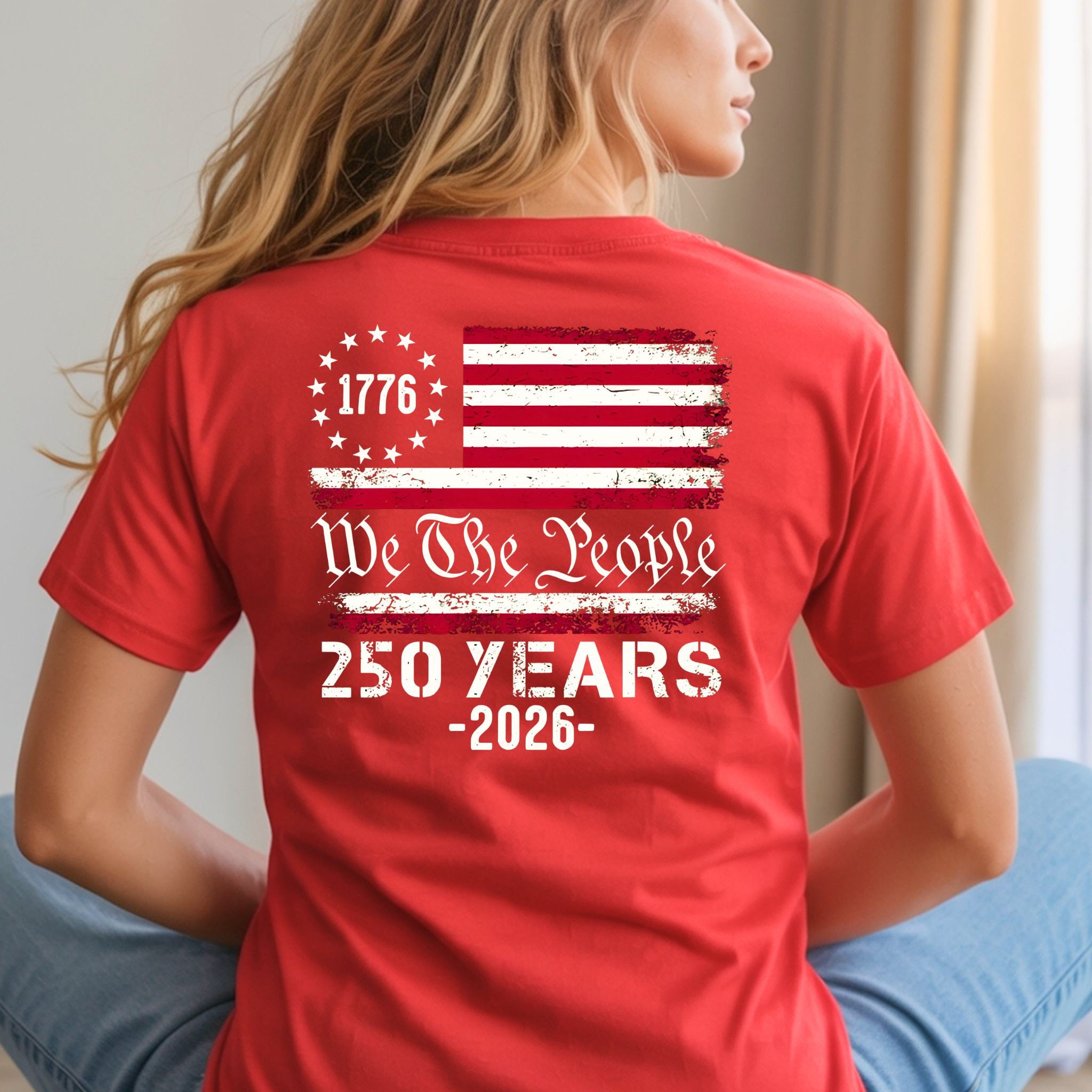 We The People 250 Years Patriotic Shirt for Women