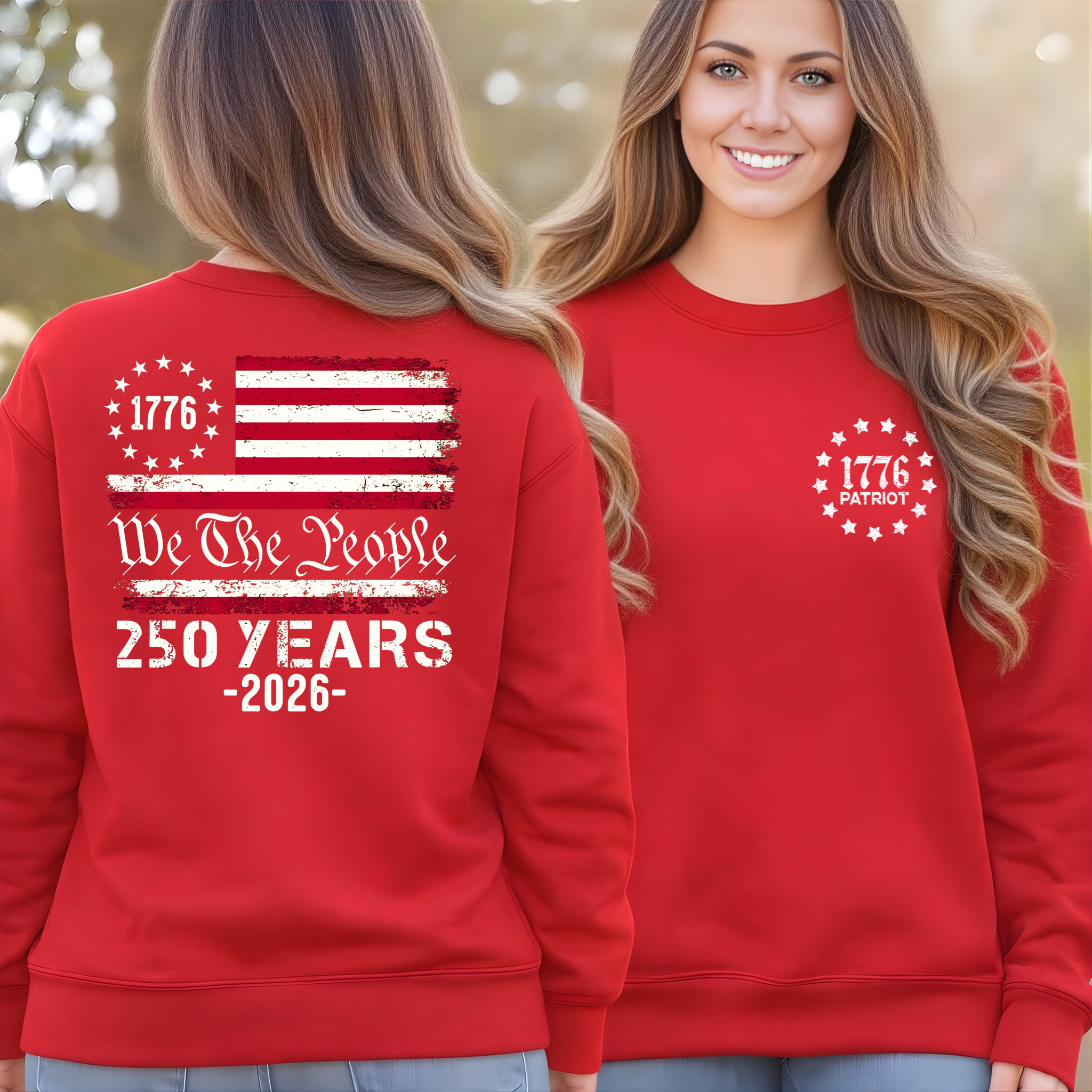 We The People 250 Years Patriotic Shirt for Women
