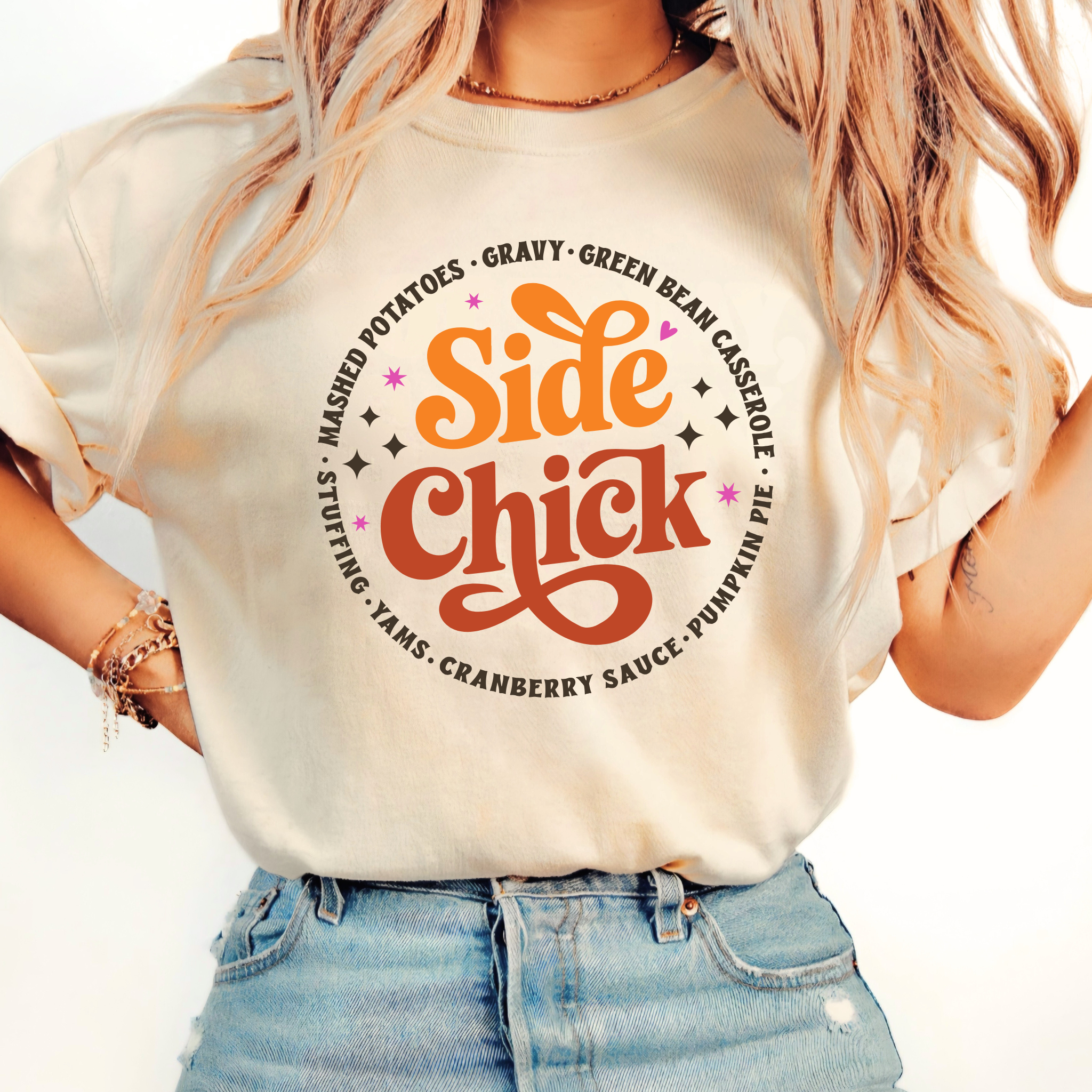 Side Chick Thanksgiving Shirt – Funny Turkey Day Graphic Tee