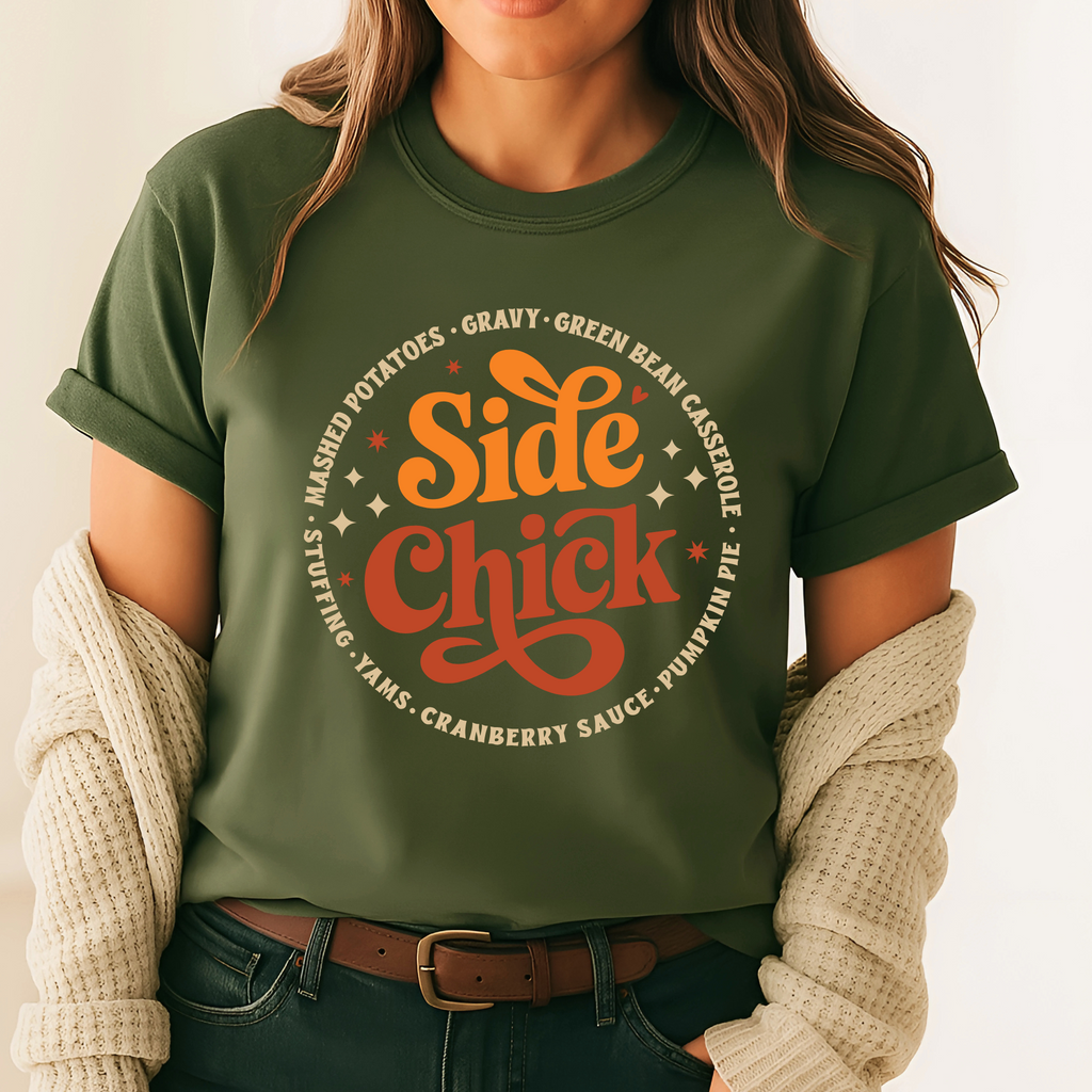 Side Chick Thanksgiving Shirt – Funny Turkey Day Graphic Tee