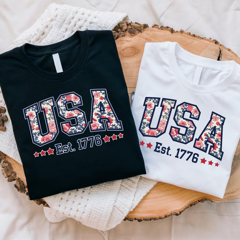 USA Est. 1776 Floral Patriotic Shirt – America 250 | Women's