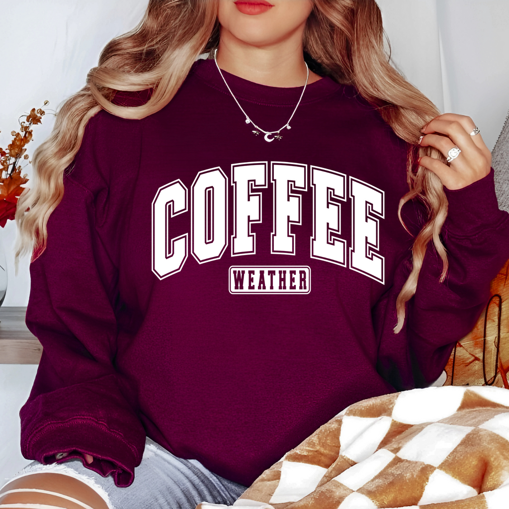 Coffee Weather Sweatshirt – Cozy Fall Crewneck for Coffee Lovers