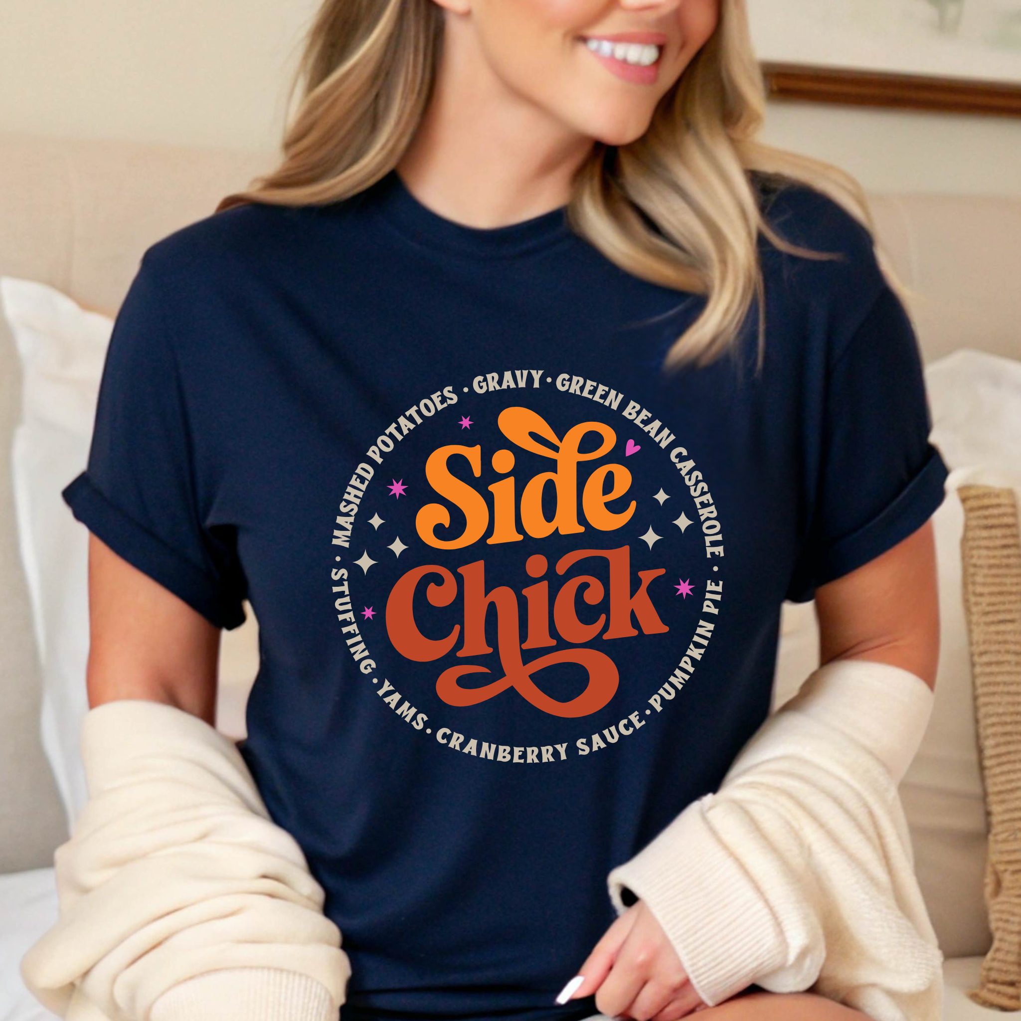 Side Chick Thanksgiving Shirt – Funny Turkey Day Graphic Tee