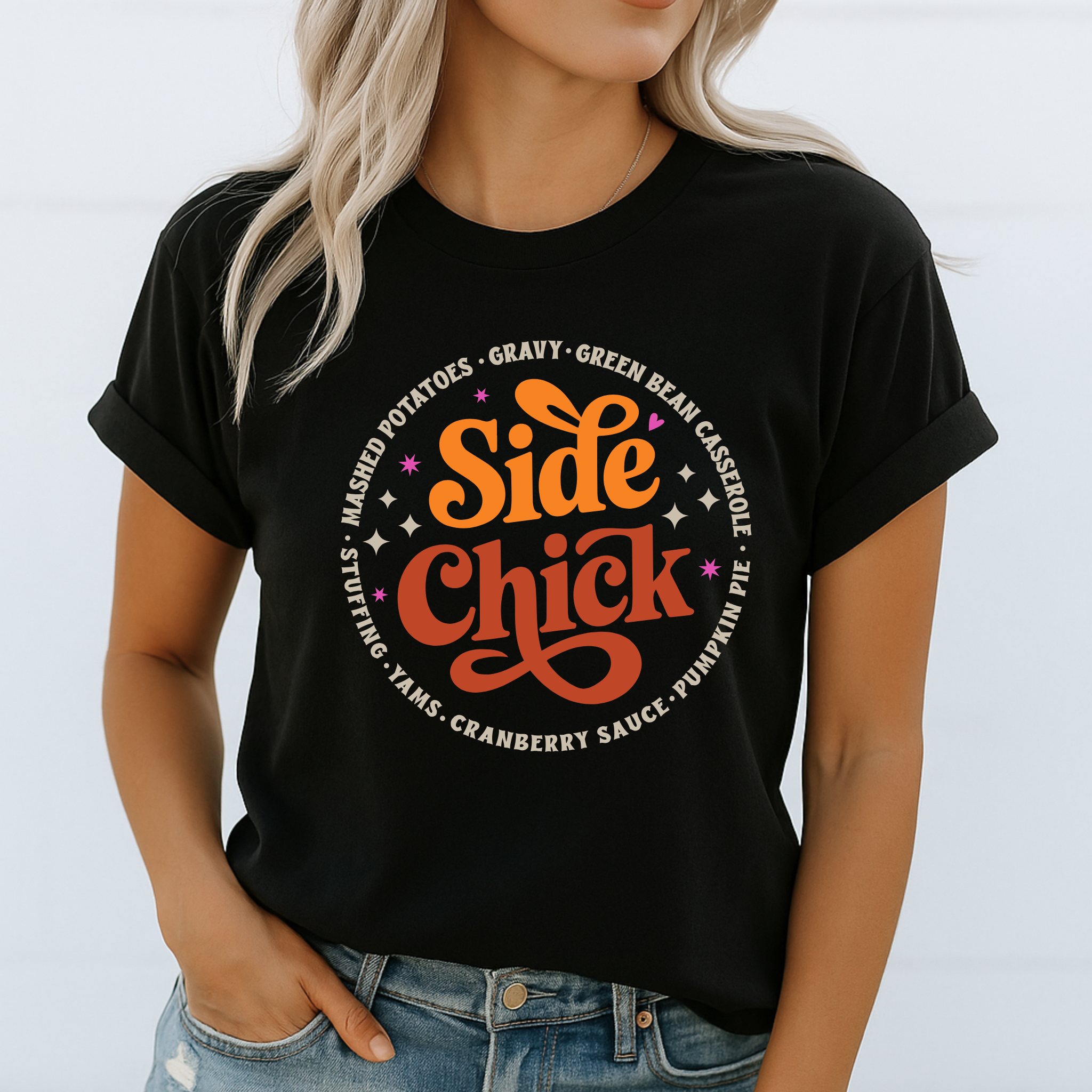 Side Chick Thanksgiving Shirt – Funny Turkey Day Graphic Tee