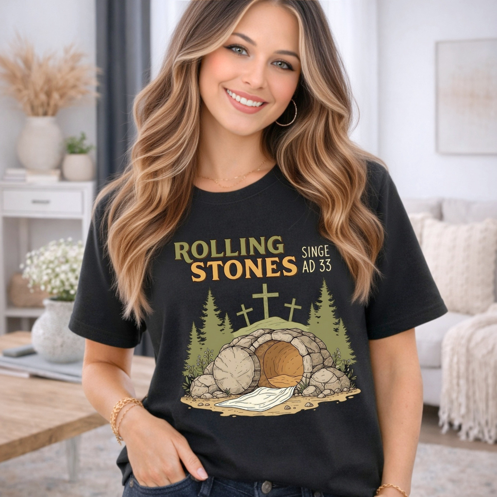 Comfort Colors Christian Shirt Rolling Stones AD 33 Tee