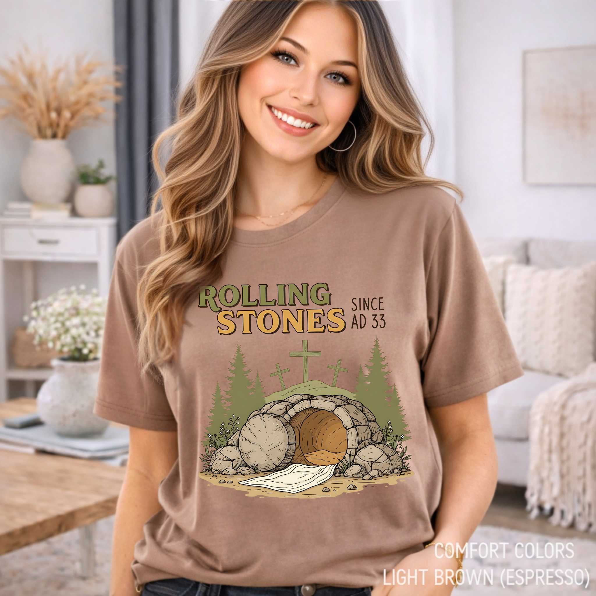 Comfort Colors Christian Shirt Rolling Stones AD 33 Tee