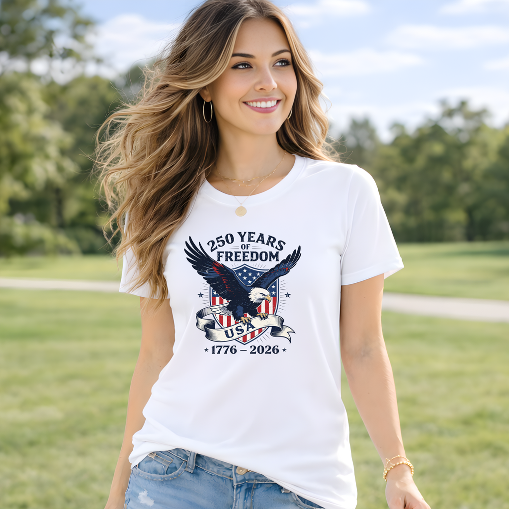 America 250 Eagle Patriotic T-Shirt, Sweatshirt & Hoodie – 1776–2026