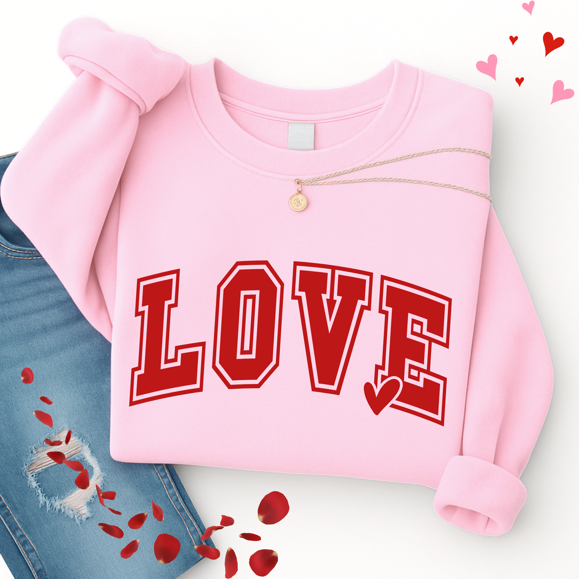 LOVE Graphic T-Shirt, Sweatshirt & Hoodie – Women’s Valentine’s Day Top