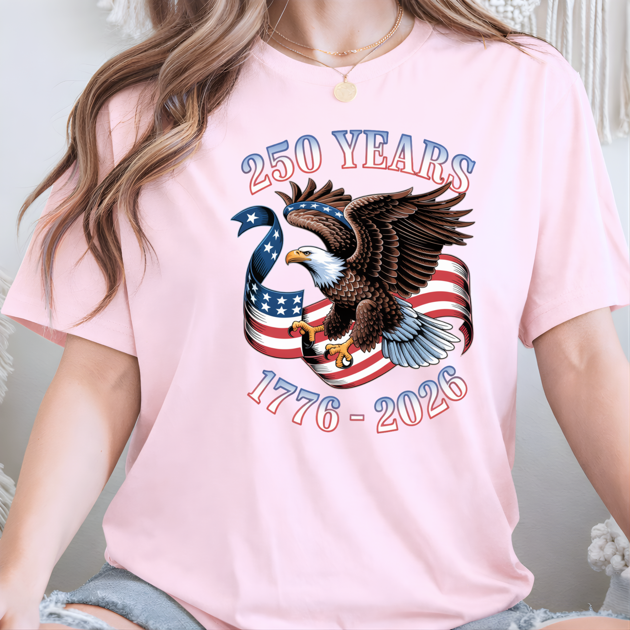 250 Years Strong – Women's Patriotic Eagle Tee, Sweatshirt & Hoodie